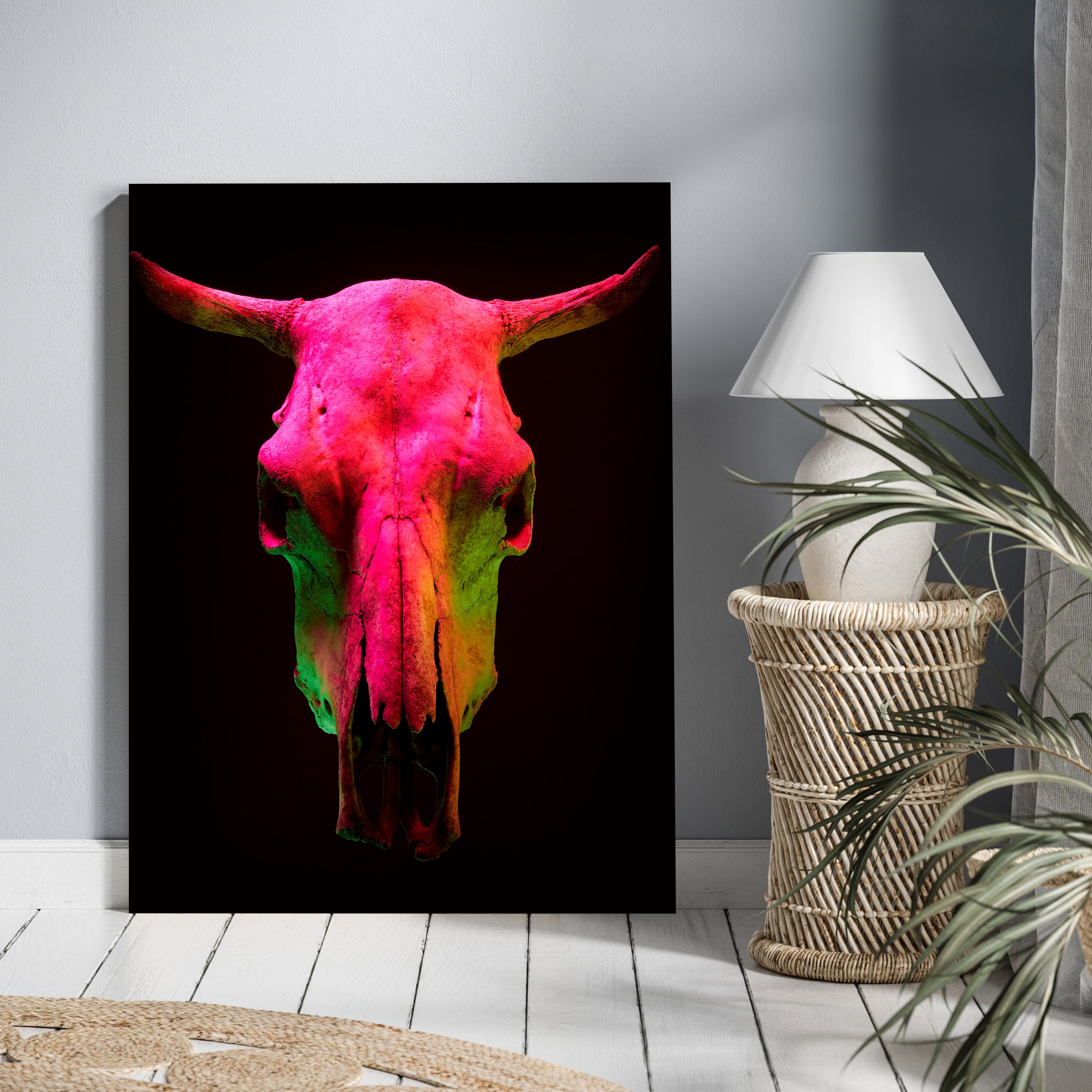 Leinwandbild Vintage, Stier Totenkopf, Hochformat M0758 kaufen - Bild 2 Leinwandbild Vintage, Stier Totenkopf, Hochformat M0758 kaufen - Bild 2