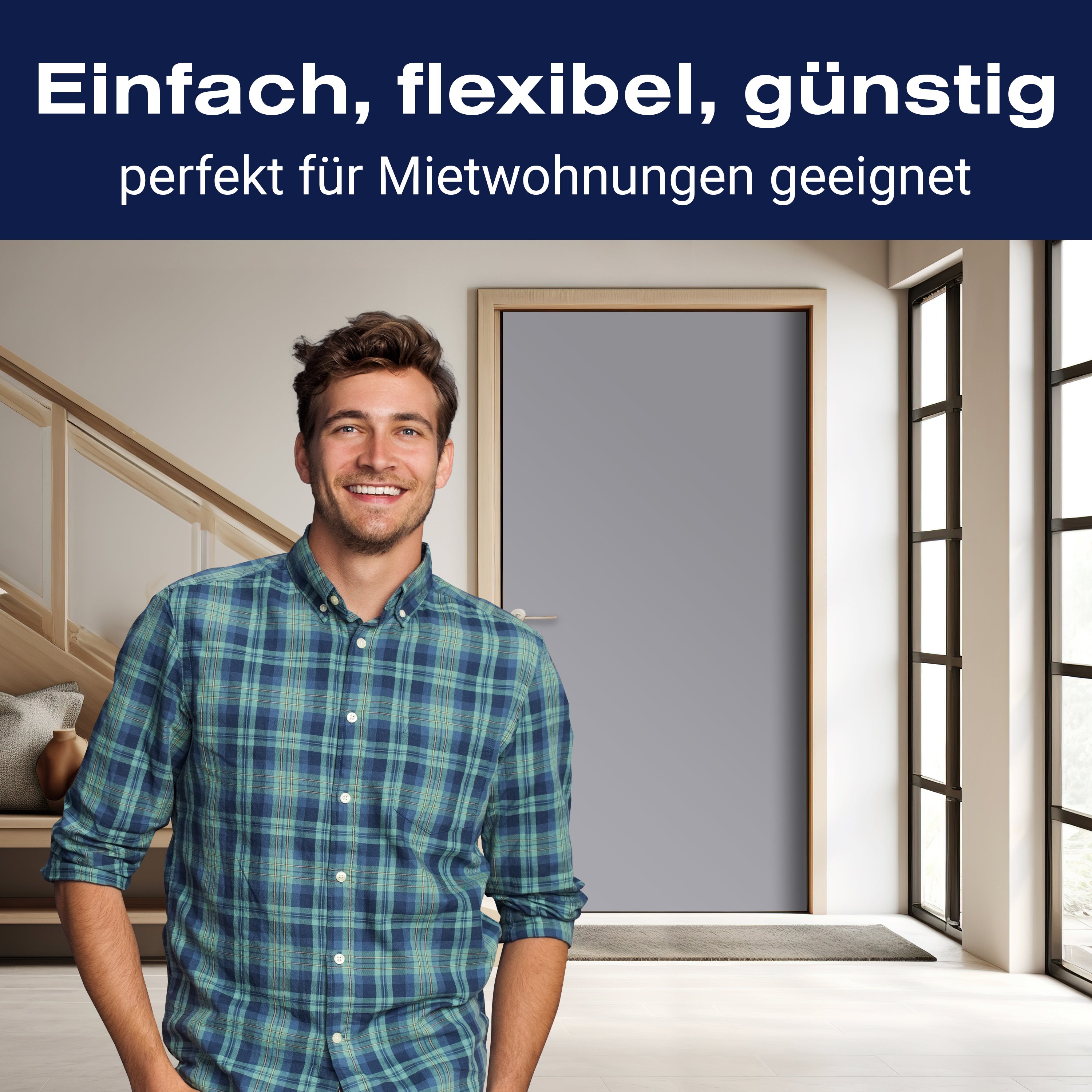 Türtapete einfarbig Silber M0758 - Bild 3 Türtapete einfarbig Silber M0758 - Bild 3