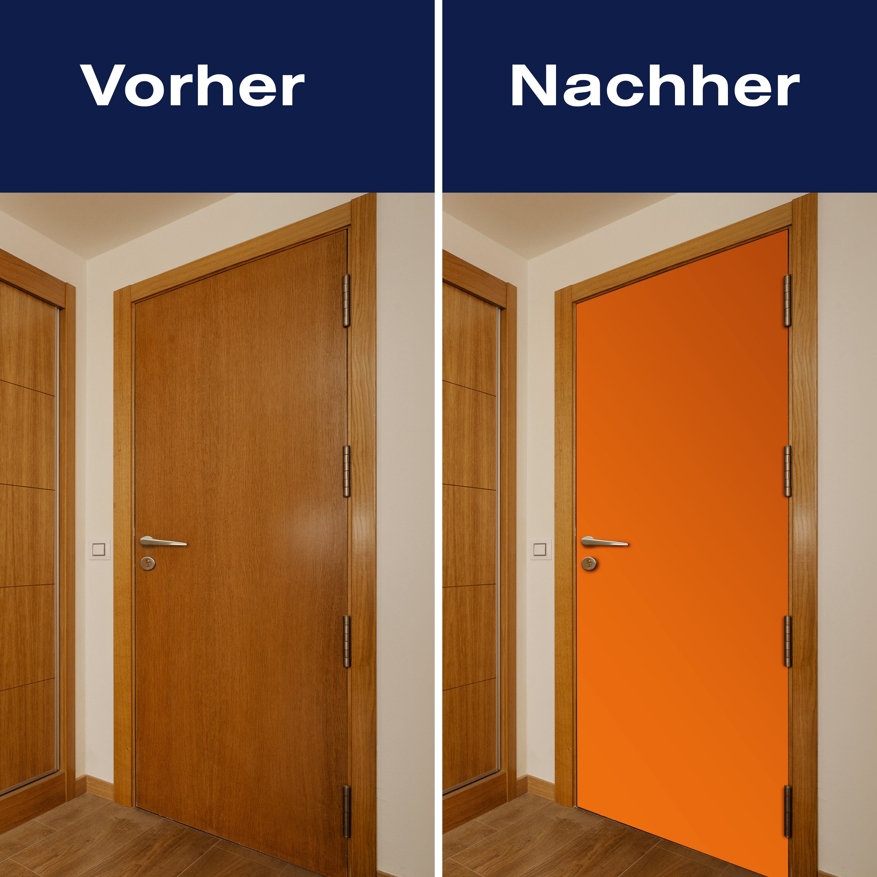 Türtapete einfarbig Pastelorange M0760 - Bild 10 Türtapete einfarbig Pastelorange M0760 - Bild 10