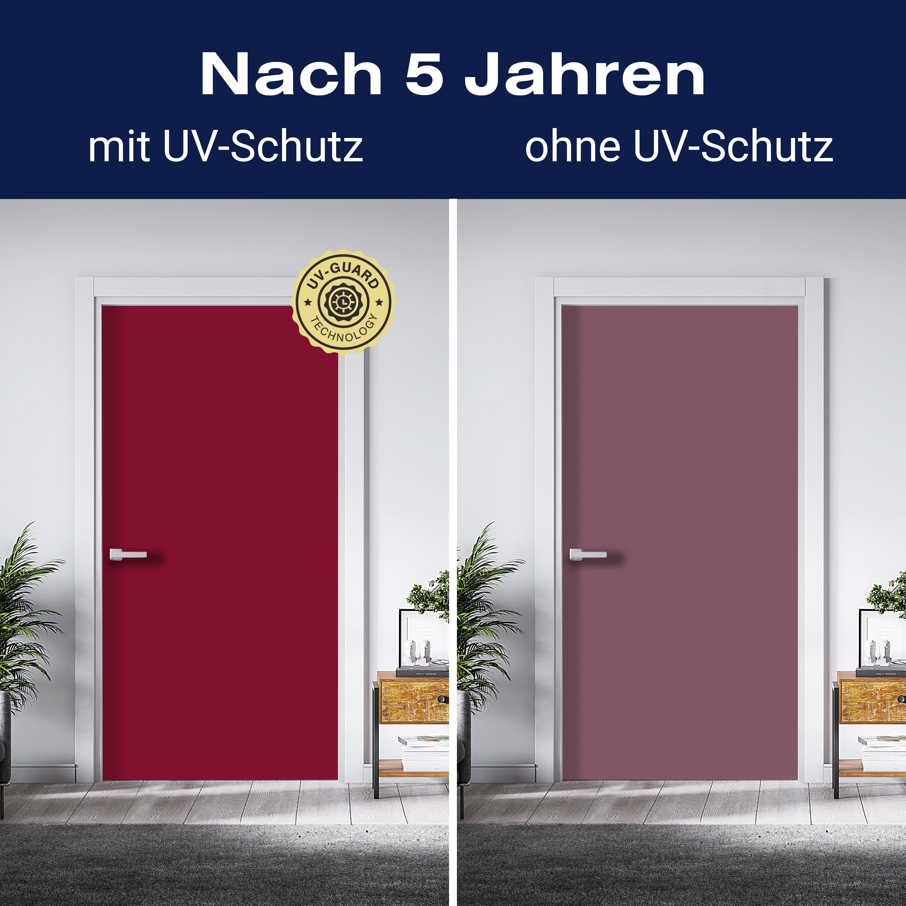 Türtapete einfarbig Bordeaux M0761 - Bild 4 Türtapete einfarbig Bordeaux M0761 - Bild 4