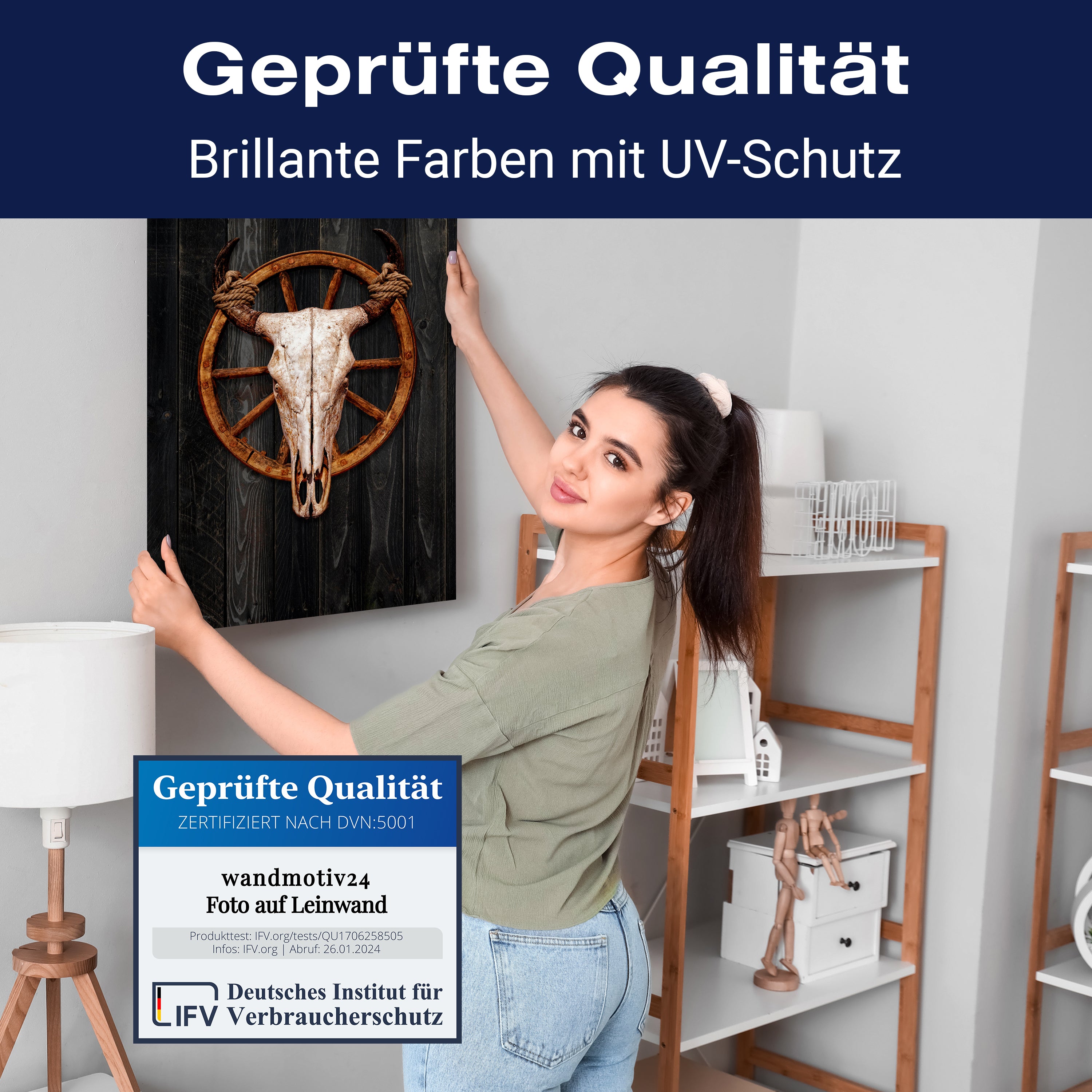 Leinwandbild Totenkopf, Schädel, Bulle, Hochformat M0769 kaufen - Bild 4 Leinwandbild Totenkopf, Schädel, Bulle, Hochformat M0769 kaufen - Bild 4