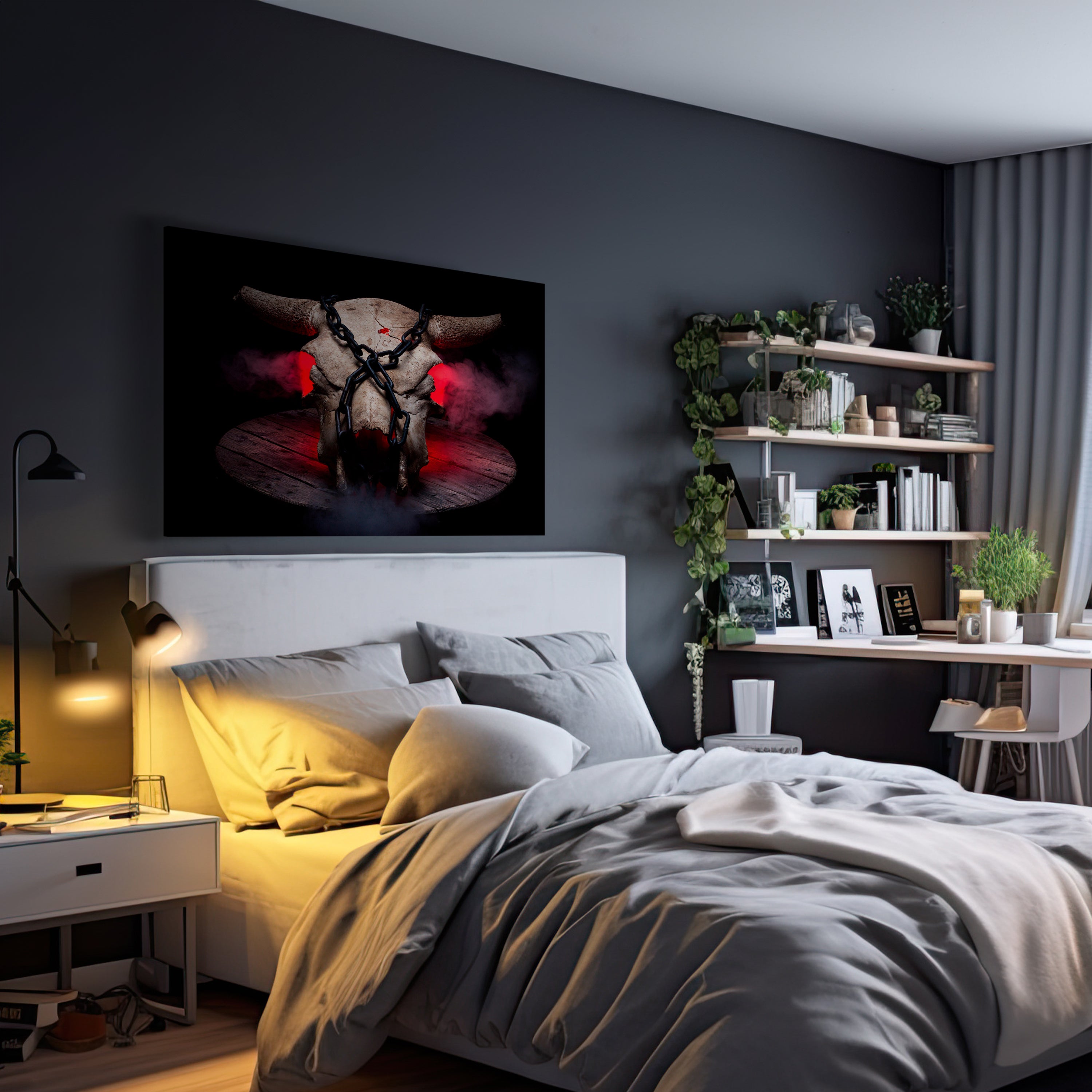 Leinwandbild Totenkopf, Schädel, Bulle, Querformat M0775 kaufen - Bild 3 Leinwandbild Totenkopf, Schädel, Bulle, Querformat M0775 kaufen - Bild 3