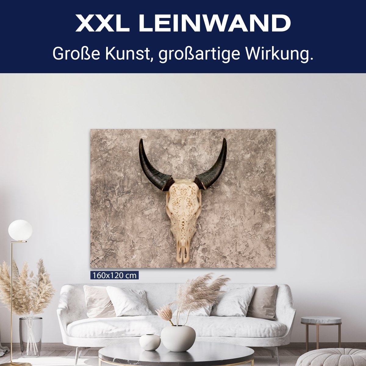 Leinwandbild Totenkopf, Schädel, Bulle, Querformat M0776 kaufen - Bild 9 Leinwandbild Totenkopf, Schädel, Bulle, Querformat M0776 kaufen - Bild 9