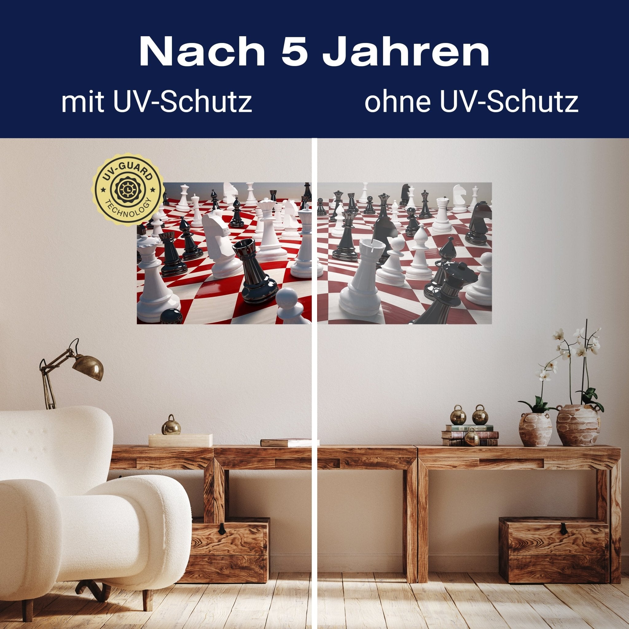 Leinwandbild Schach auf einem winkenden Schachfeld M0779 kaufen - Bild 9 Leinwandbild Schach auf einem winkenden Schachfeld M0779 kaufen - Bild 9