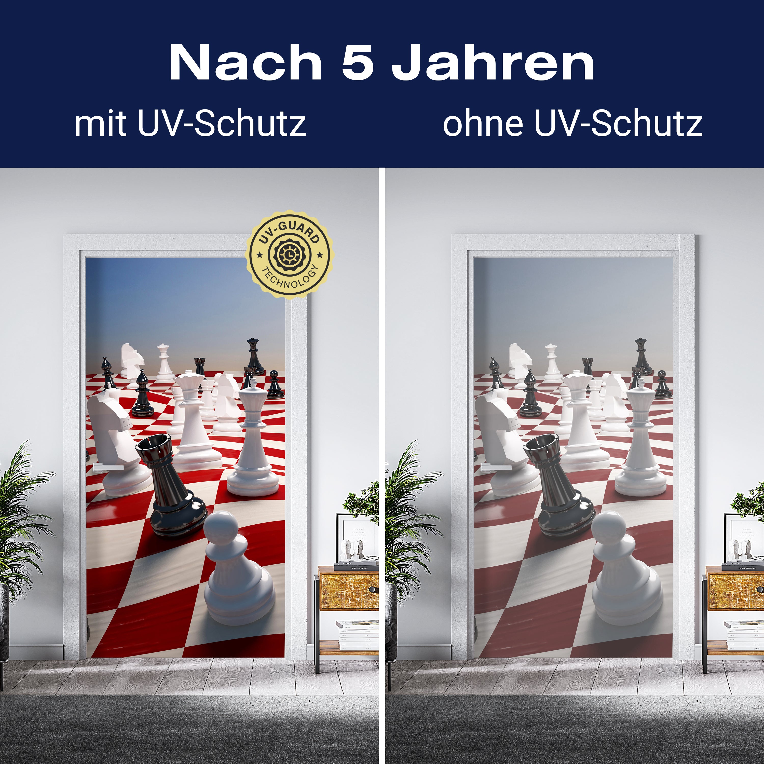 Türtapete Schach auf einem winkenden Schachfeld M0779 - Bild 4 Türtapete Schach auf einem winkenden Schachfeld M0779 - Bild 4