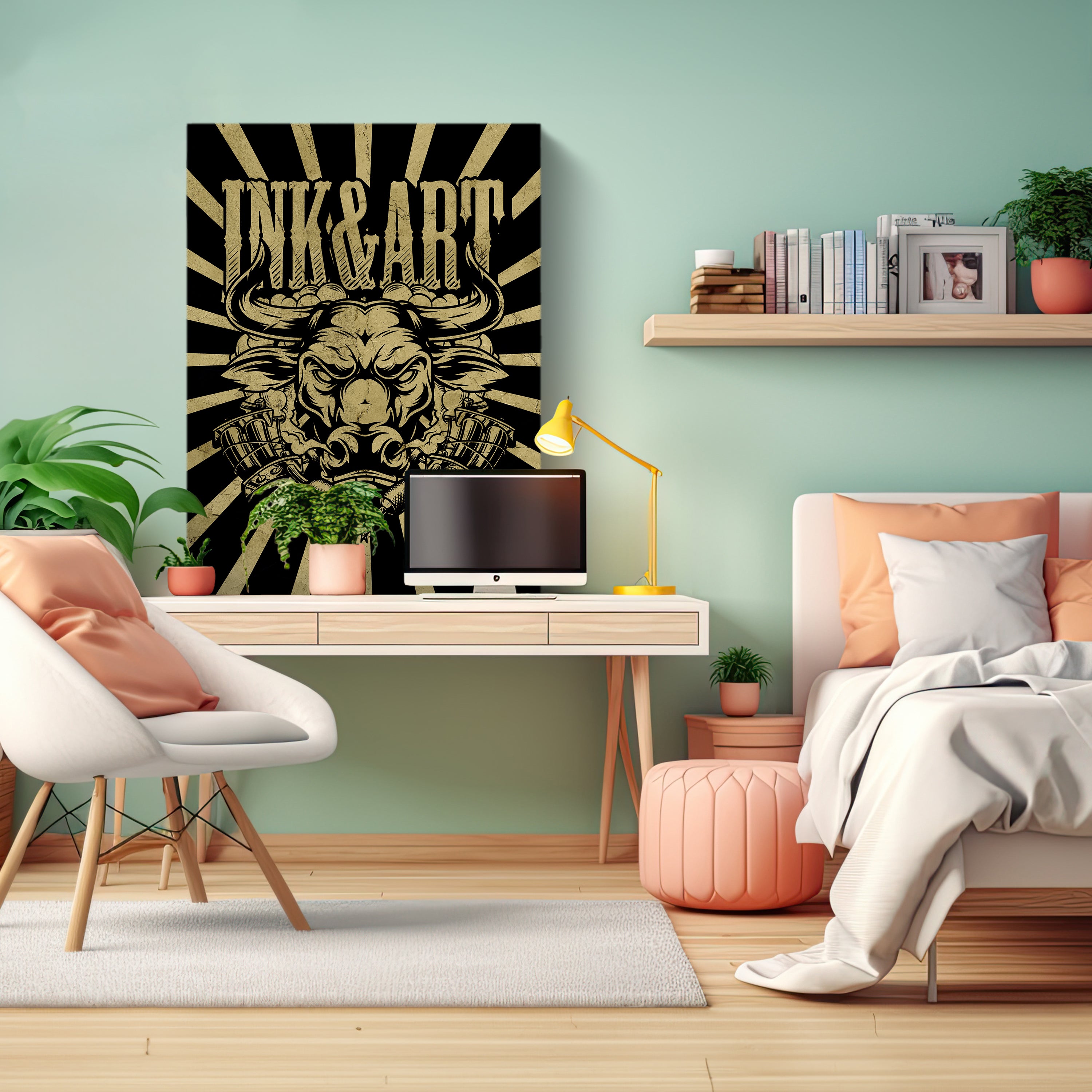 Leinwandbild Stier, Tattoomaschine, Hochformat M0781 kaufen - Bild 3 Leinwandbild Stier, Tattoomaschine, Hochformat M0781 kaufen - Bild 3