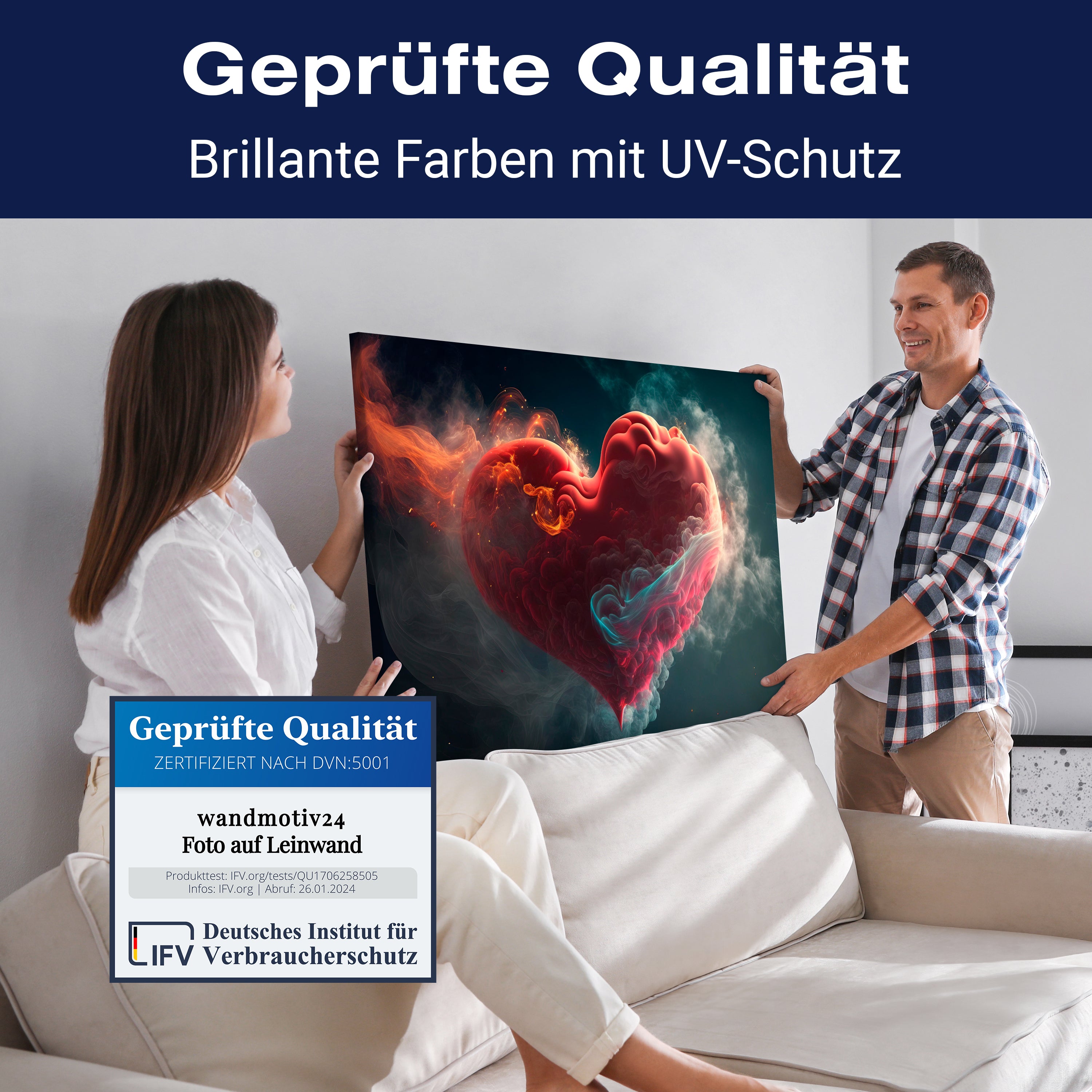 Leinwandbild Herz, Wolken, Querformat M0785 kaufen - Bild 4 Leinwandbild Herz, Wolken, Querformat M0785 kaufen - Bild 4