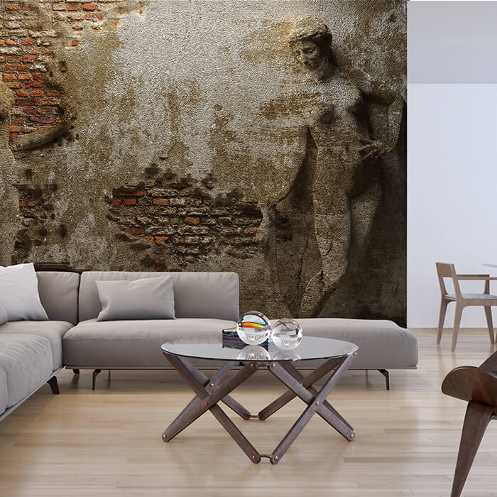 Fototapete Steinmauer Steinoptik Figuren M0785 - Bild 1 Fototapete Steinmauer Steinoptik Figuren M0785 - Bild 1