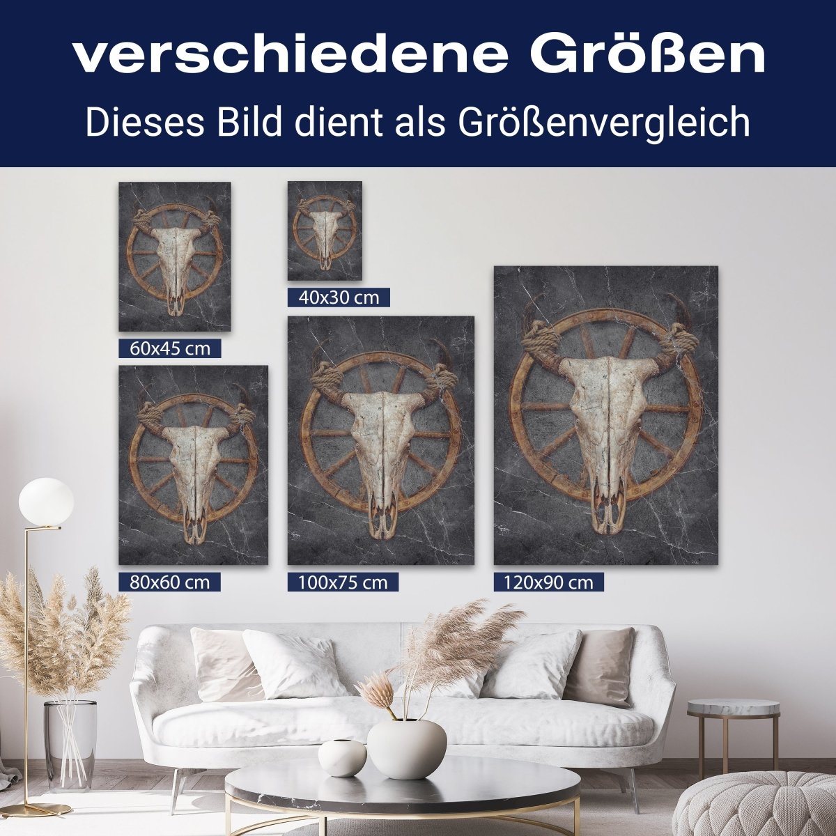 Leinwandbild Stier, Totenkopf, Hochformat M0787 kaufen - Bild 8 Leinwandbild Stier, Totenkopf, Hochformat M0787 kaufen - Bild 8