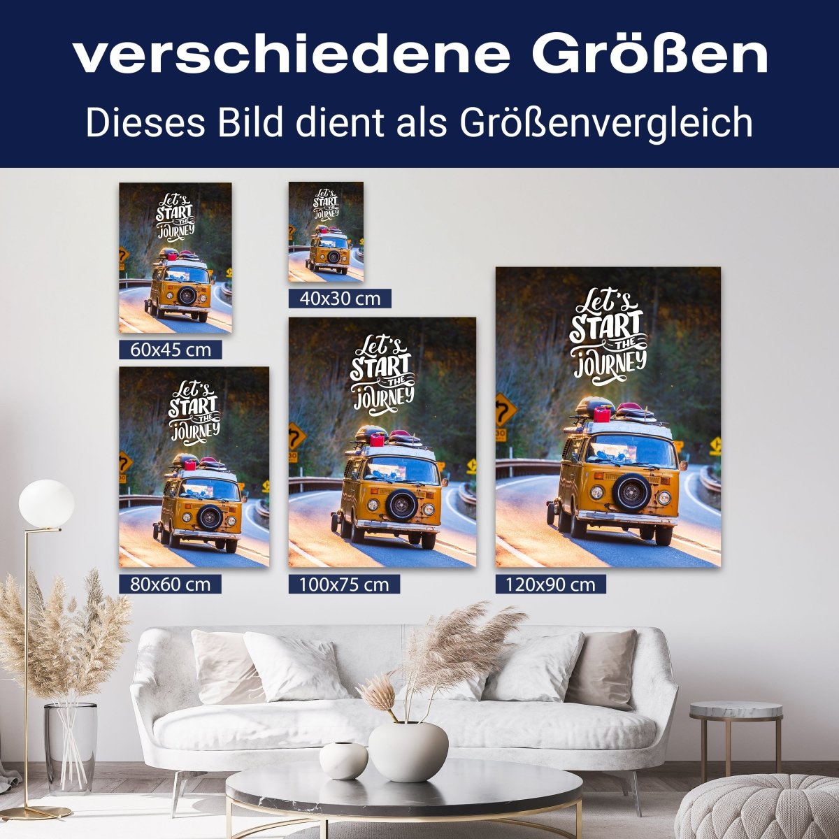 Leinwandbild Spruch Journey, Bus, Hochformat M0788 kaufen - Bild 8 Leinwandbild Spruch Journey, Bus, Hochformat M0788 kaufen - Bild 8