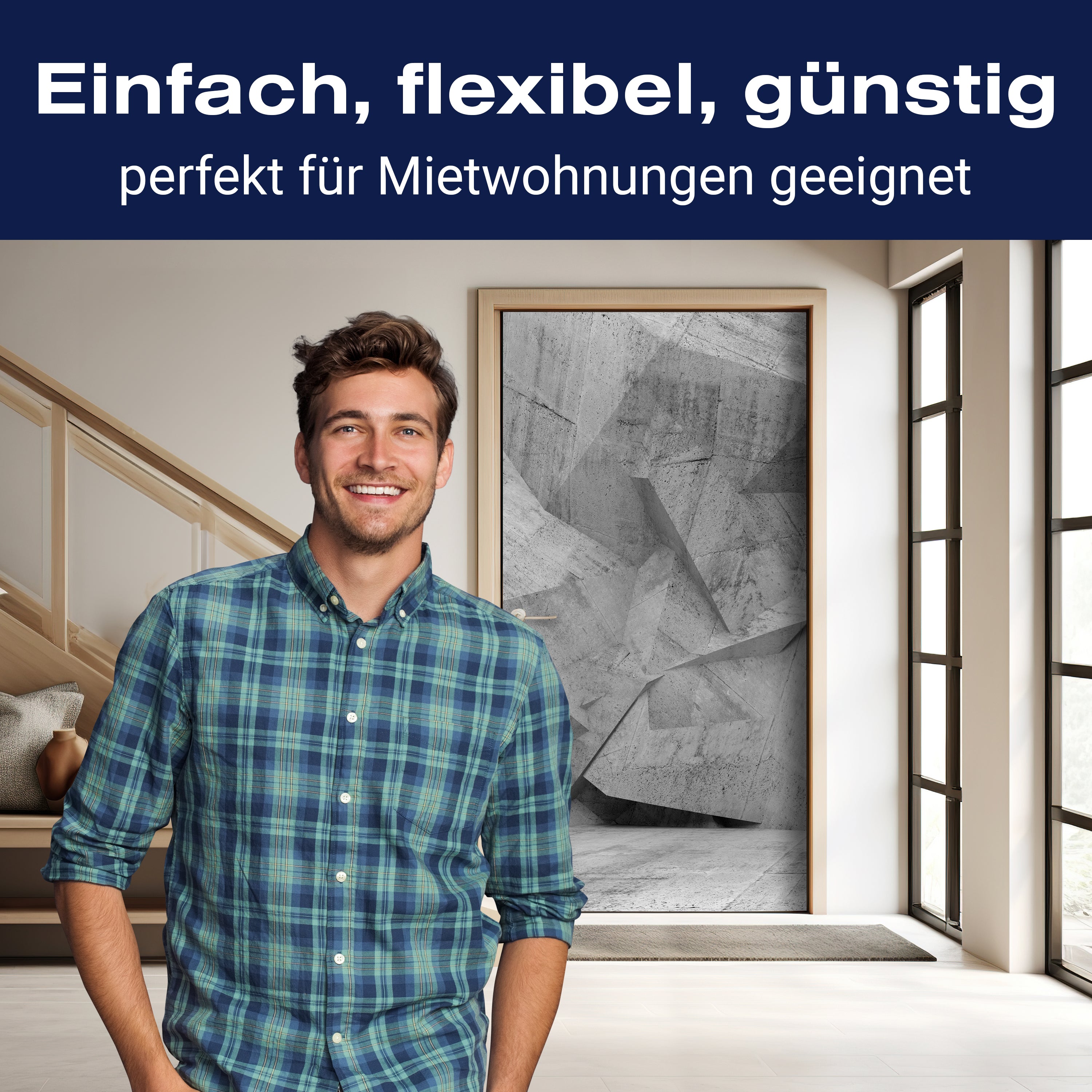 Türtapete Abstraktes Betoninnenraum M0792 - Bild 3 Türtapete Abstraktes Betoninnenraum M0792 - Bild 3