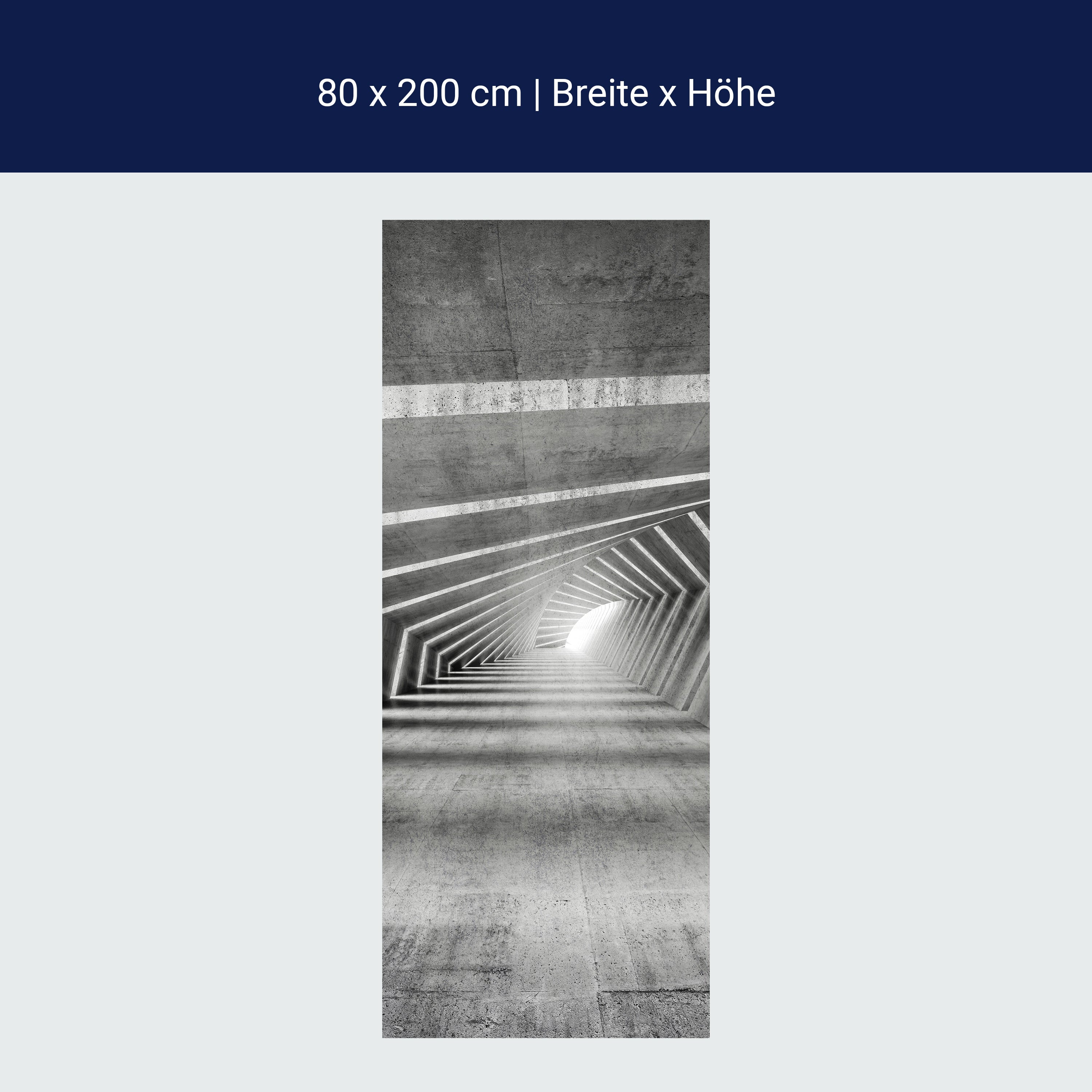 Türtapete beleuchteter Beton-Korridor M0794 Türtapete beleuchteter Beton-Korridor M0794