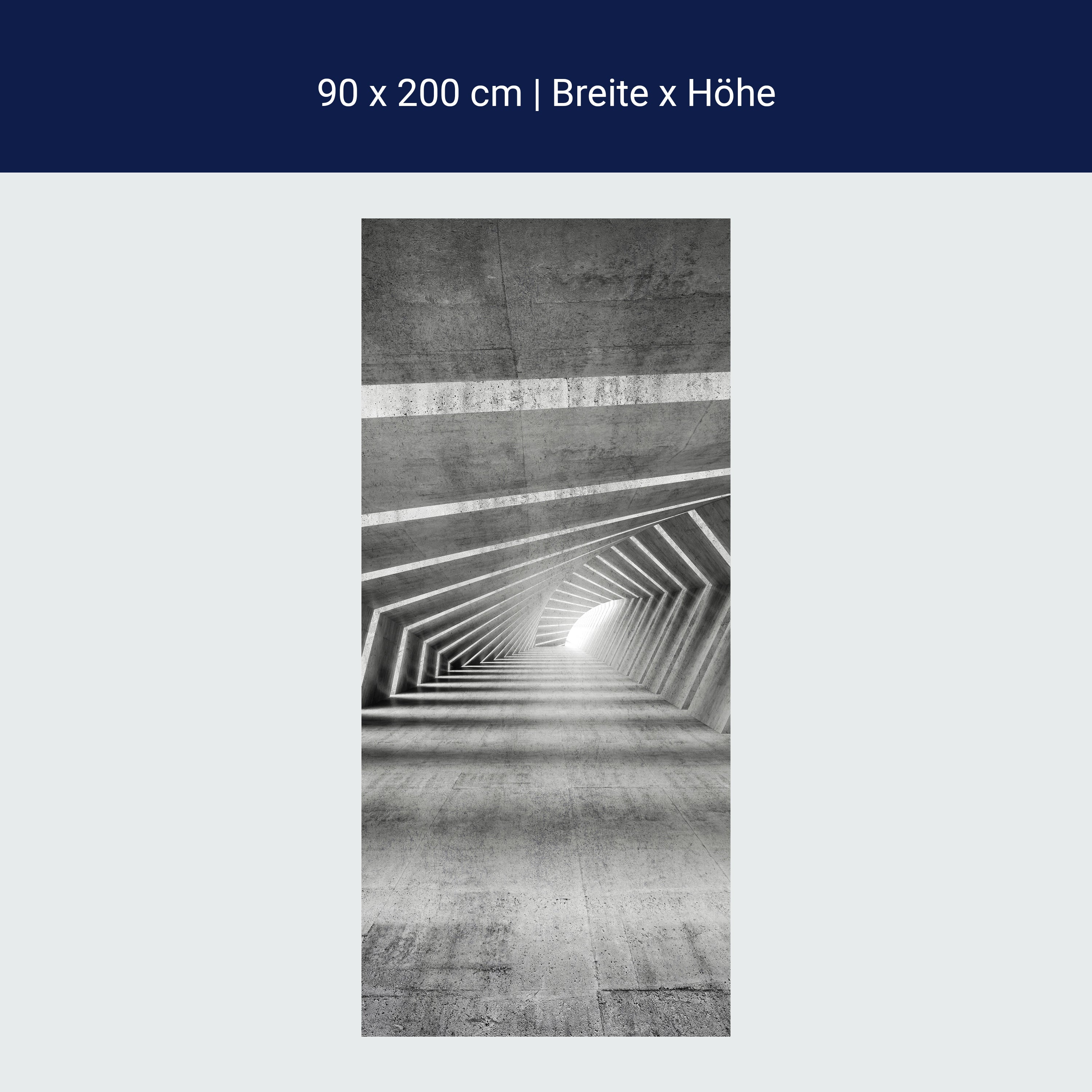 Türtapete beleuchteter Beton-Korridor M0794 Türtapete beleuchteter Beton-Korridor M0794