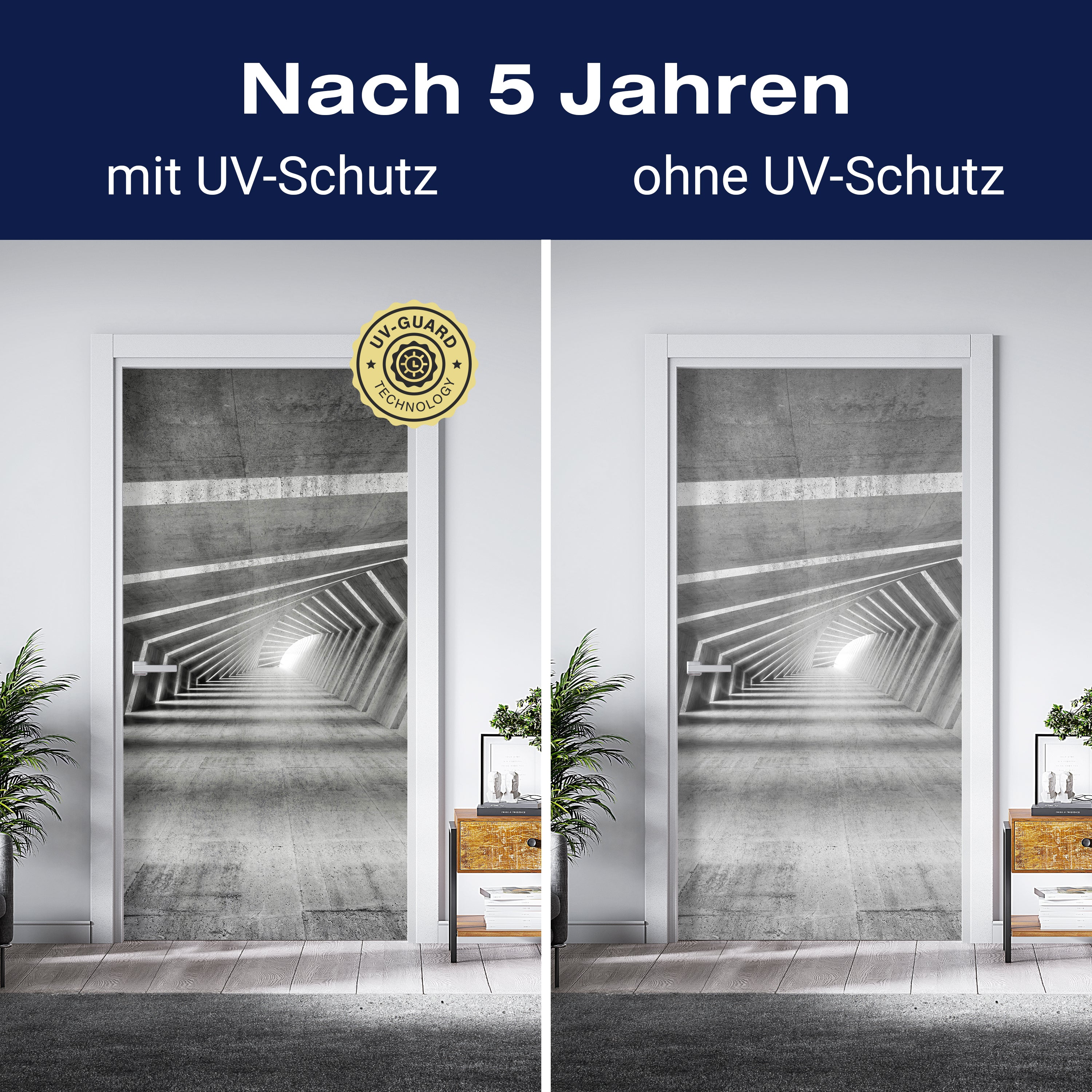 Türtapete beleuchteter Beton-Korridor M0794 - Bild 4 Türtapete beleuchteter Beton-Korridor M0794 - Bild 4