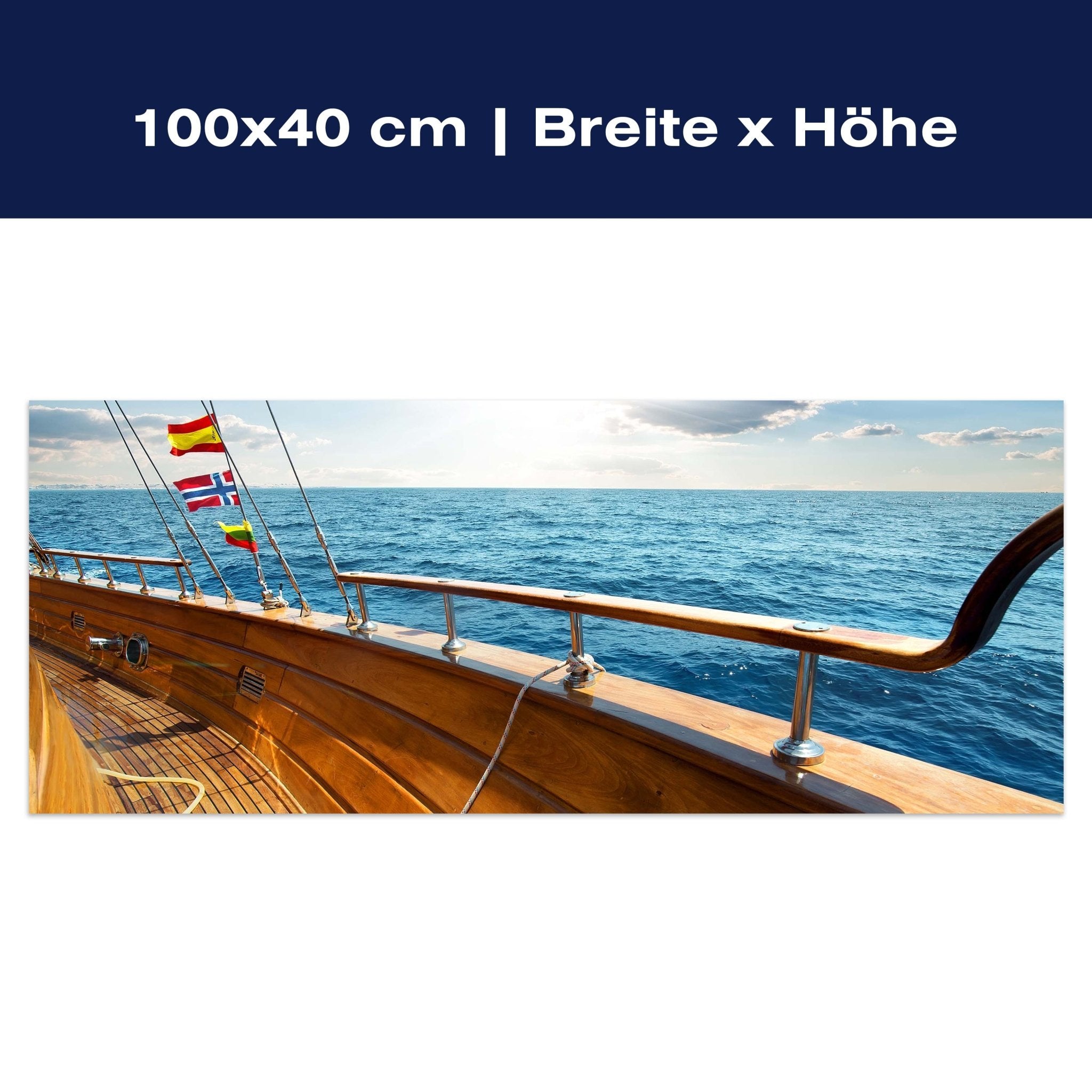Leinwandbild Yacht im Meer an sonnigen Tag M0795 Leinwandbild Yacht im Meer an sonnigen Tag M0795
