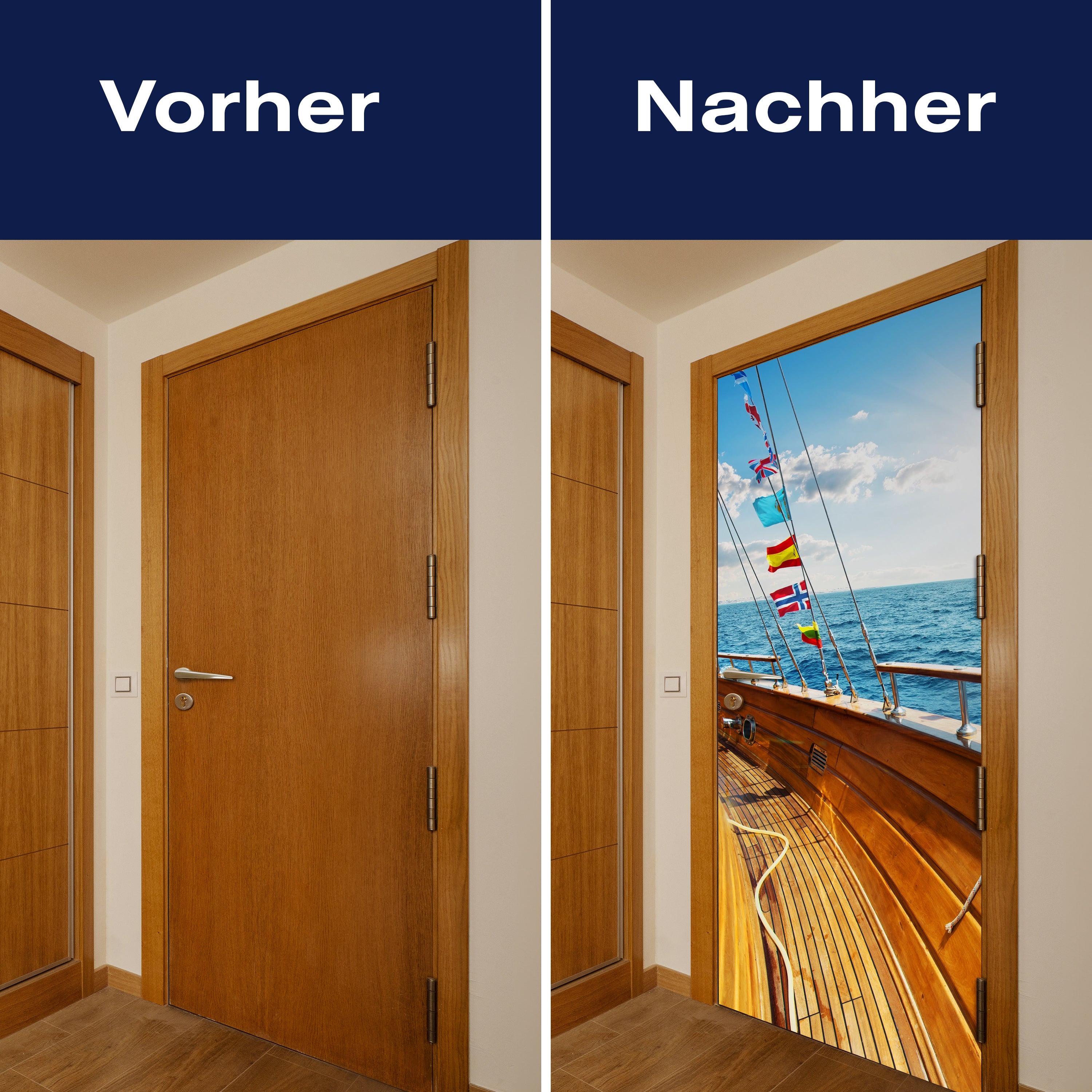 Türtapete Yacht im Meer an sonnigen Tag M0795 - Bild 10 Türtapete Yacht im Meer an sonnigen Tag M0795 - Bild 10