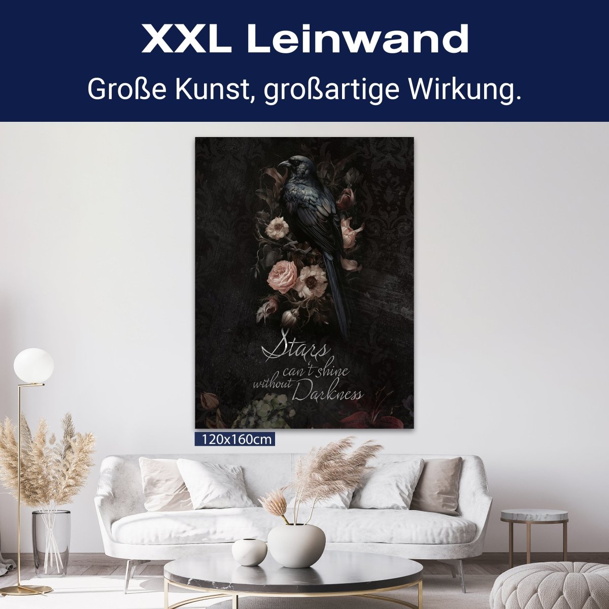 Leinwandbild Spruch Stars, Rabe, Hochformat M0796 kaufen - Bild 9 Leinwandbild Spruch Stars, Rabe, Hochformat M0796 kaufen - Bild 9