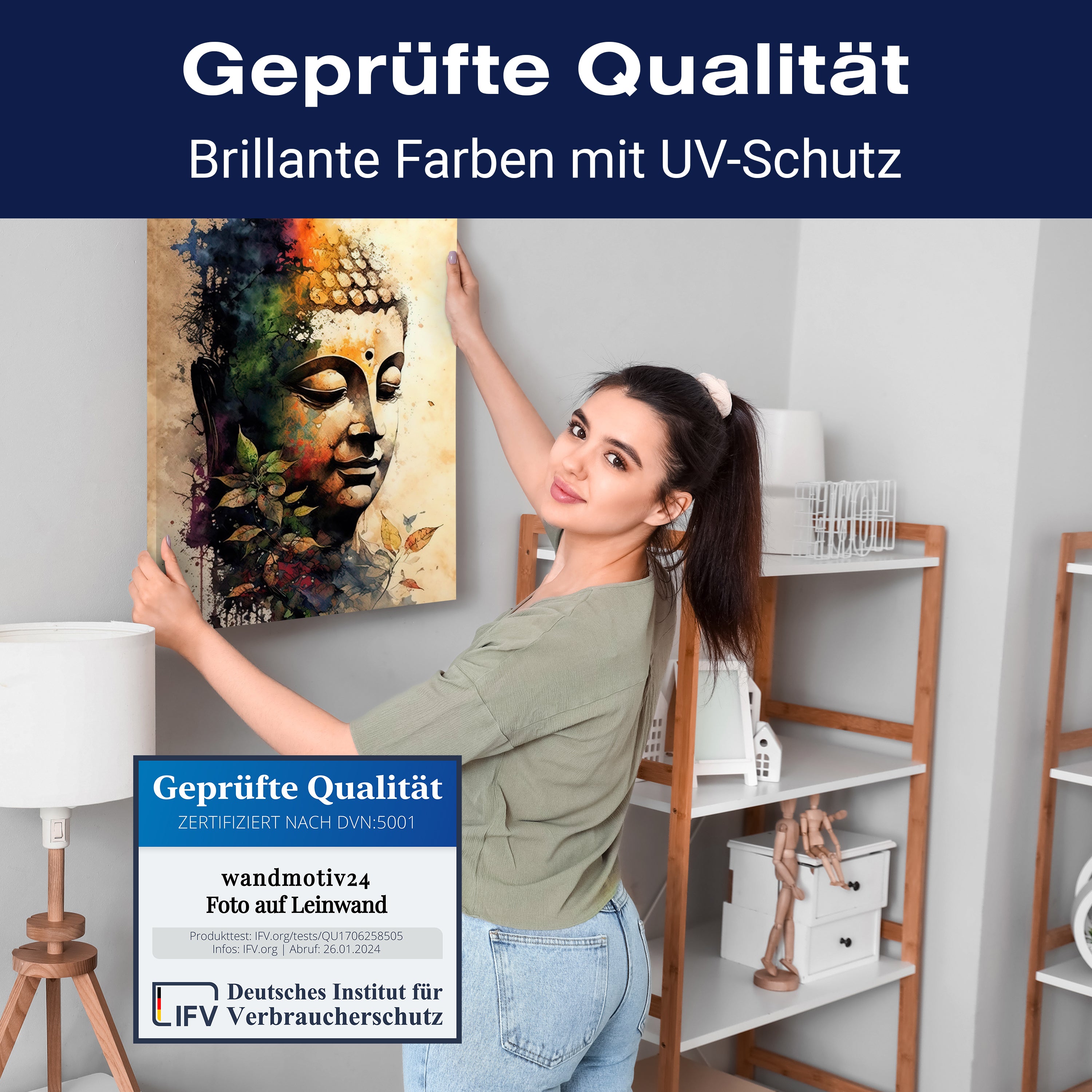 Leinwandbild Malerei, Buddha, Hochformat M0797 kaufen - Bild 4 Leinwandbild Malerei, Buddha, Hochformat M0797 kaufen - Bild 4