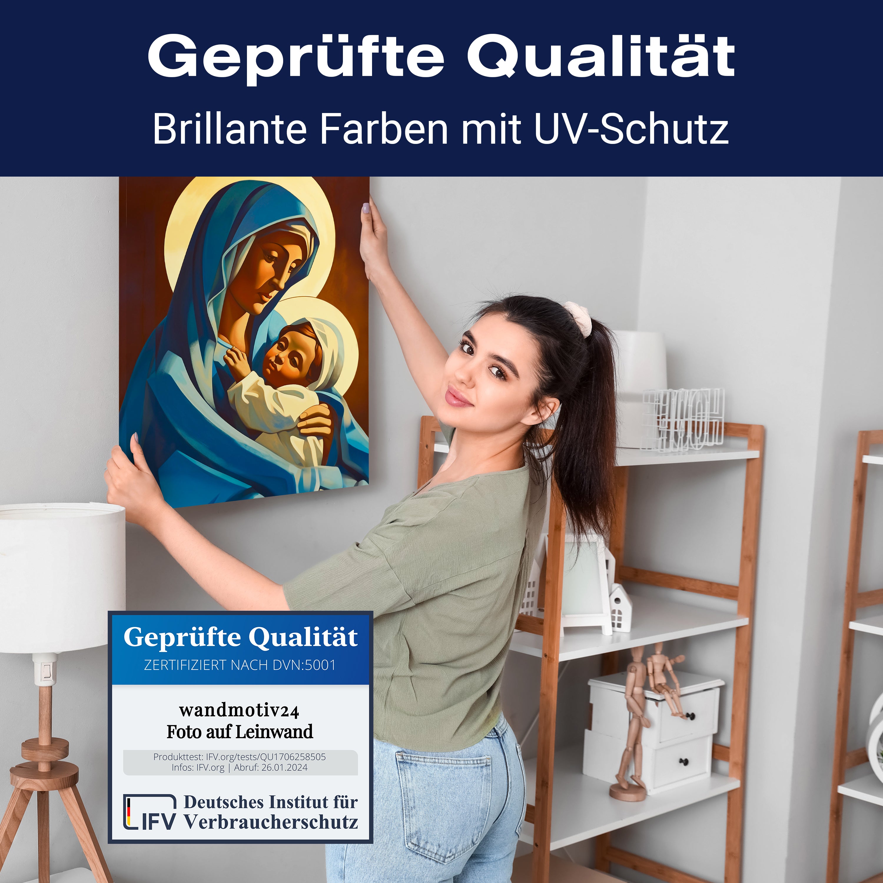 Leinwandbild Malerei, Maria, Hochformat M0800 kaufen - Bild 4 Leinwandbild Malerei, Maria, Hochformat M0800 kaufen - Bild 4