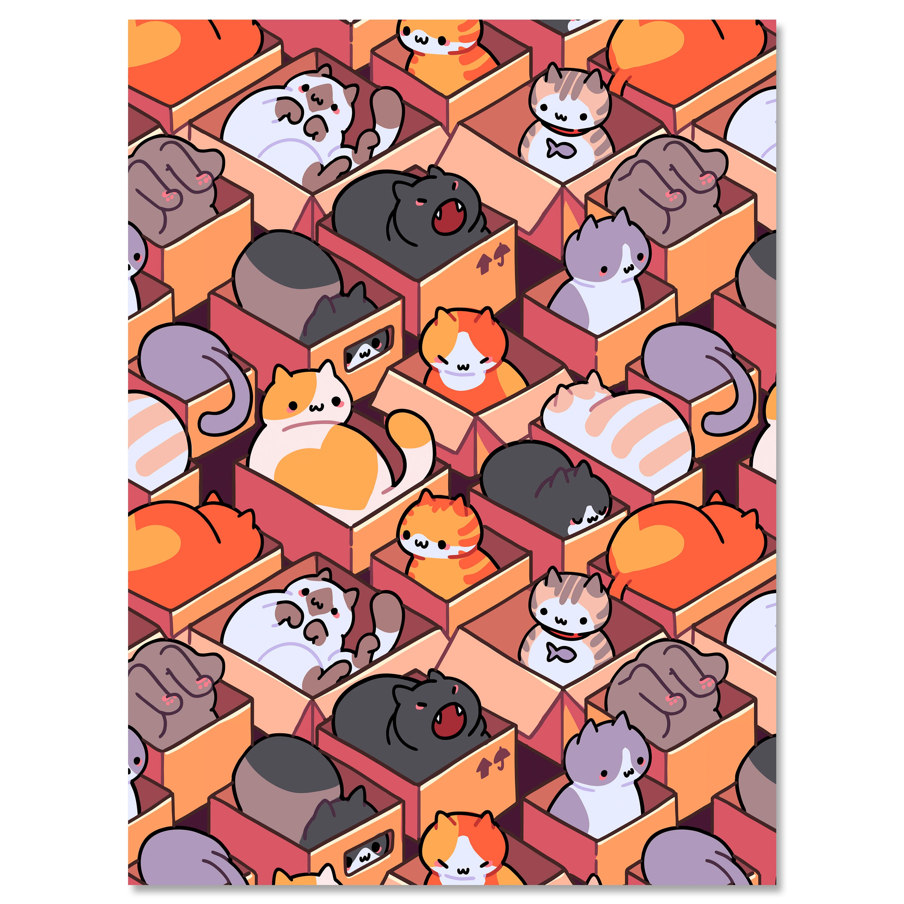 Leinwandbild Katzen in Kartons, Hochformat M0804 kaufen - Bild 1 Leinwandbild Katzen in Kartons, Hochformat M0804 kaufen - Bild 1