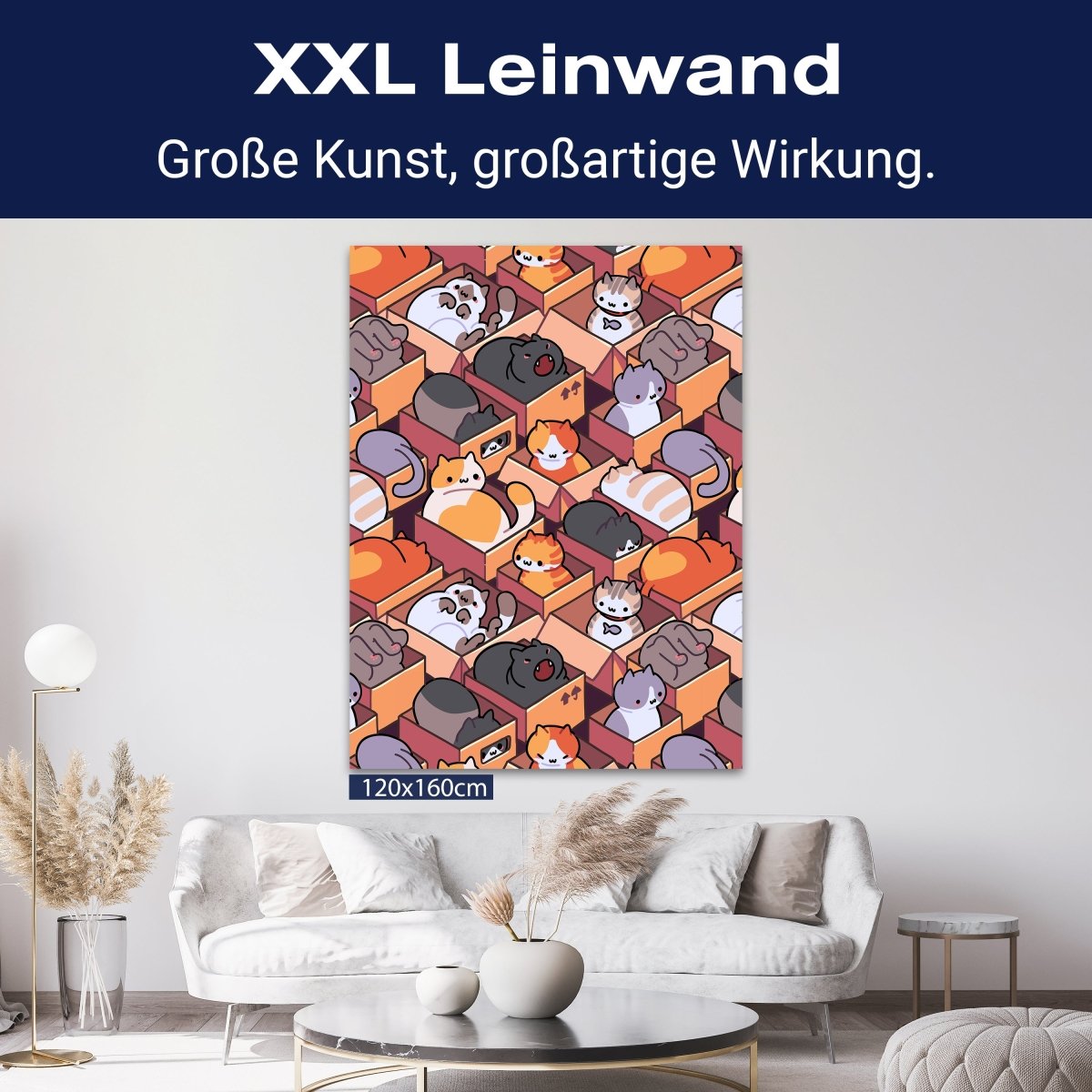 Leinwandbild Katzen in Kartons, Hochformat M0804 kaufen - Bild 9 Leinwandbild Katzen in Kartons, Hochformat M0804 kaufen - Bild 9