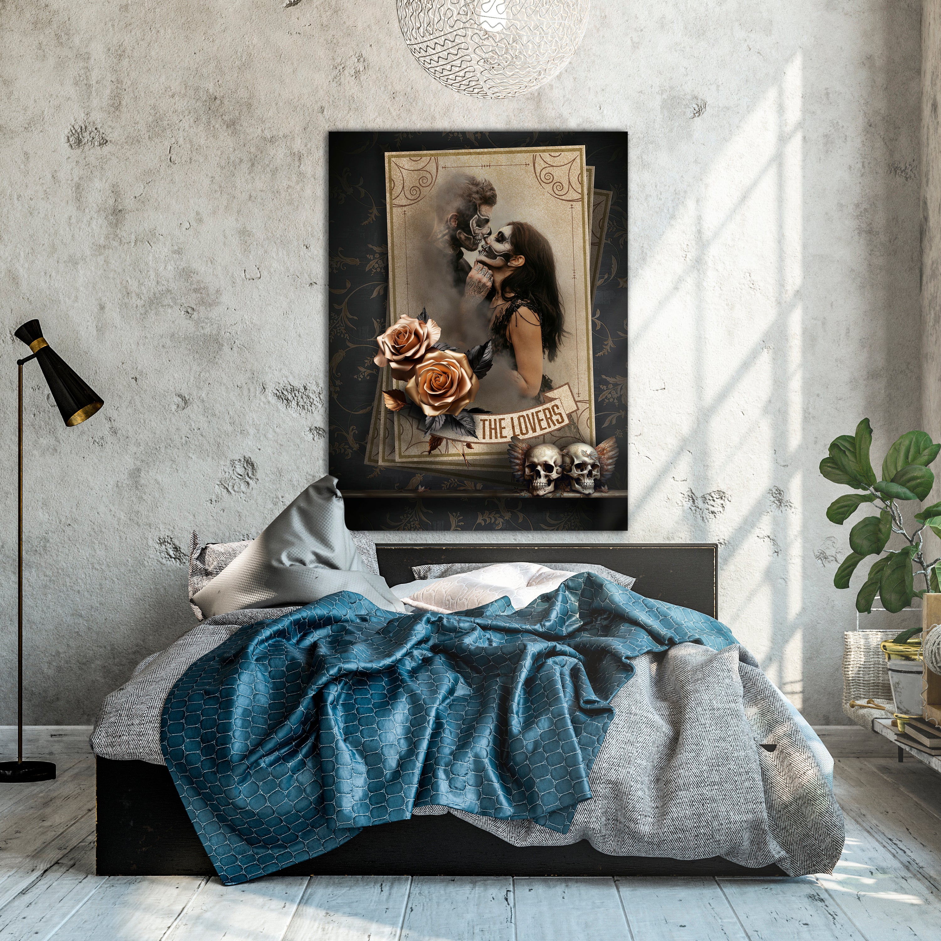 Leinwandbild Tarot, Totenkopf, Karten, Hochformat M0813 kaufen - Bild 2 Leinwandbild Tarot, Totenkopf, Karten, Hochformat M0813 kaufen - Bild 2