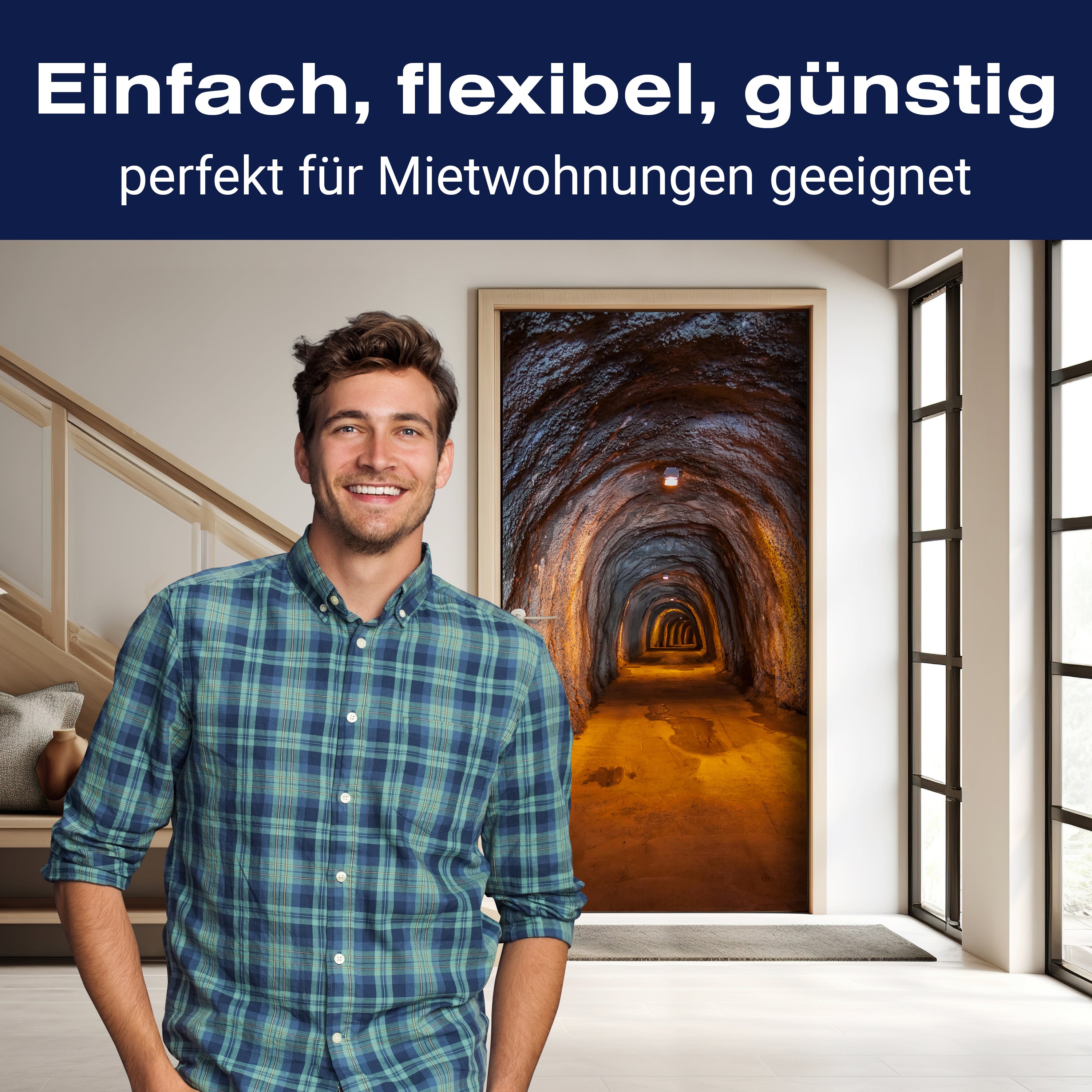 Türtapete unterirdischen Tunnel M0816 - Bild 3 Türtapete unterirdischen Tunnel M0816 - Bild 3