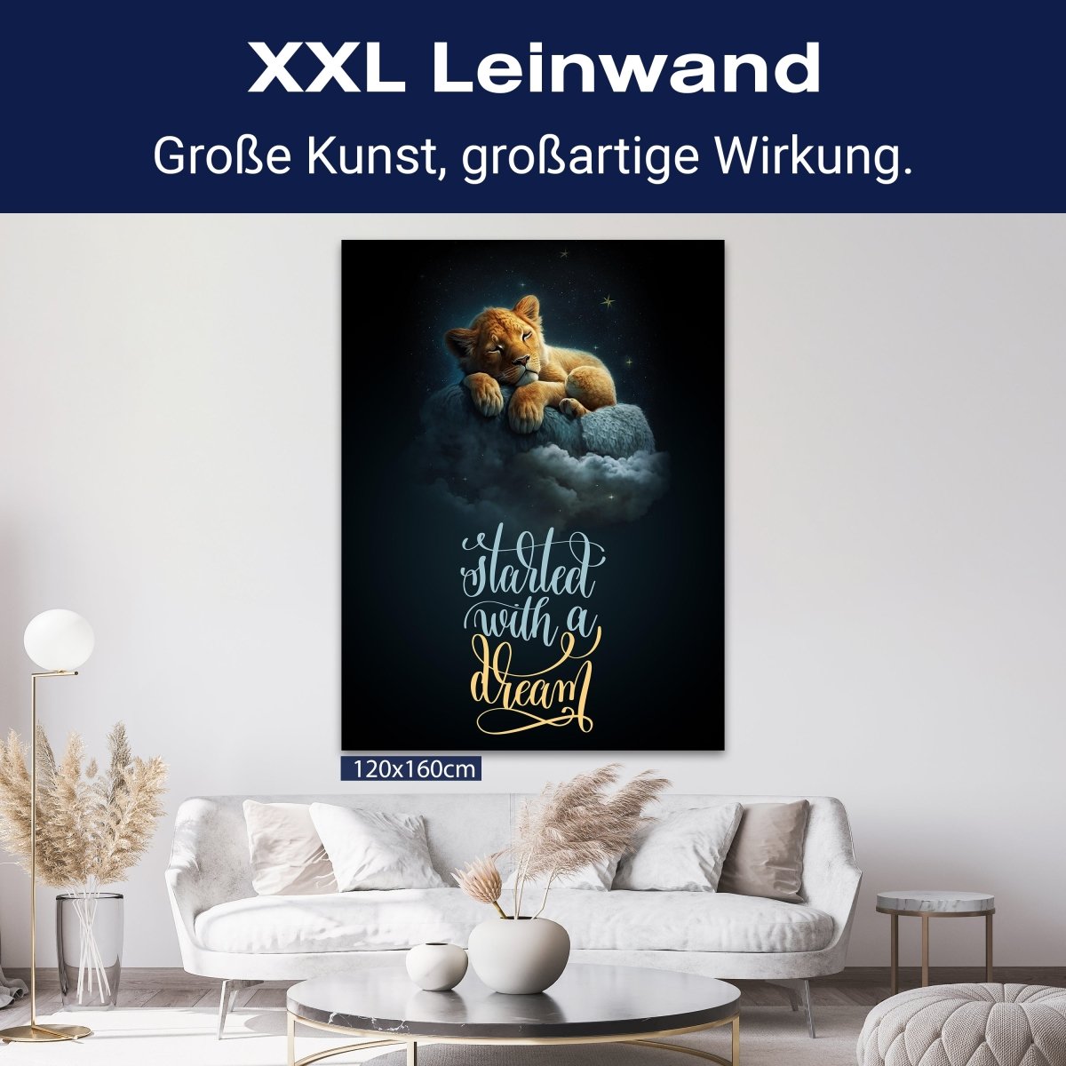 Leinwandbild Spruch, Löwe, Hochformat M0818 kaufen - Bild 9 Leinwandbild Spruch, Löwe, Hochformat M0818 kaufen - Bild 9