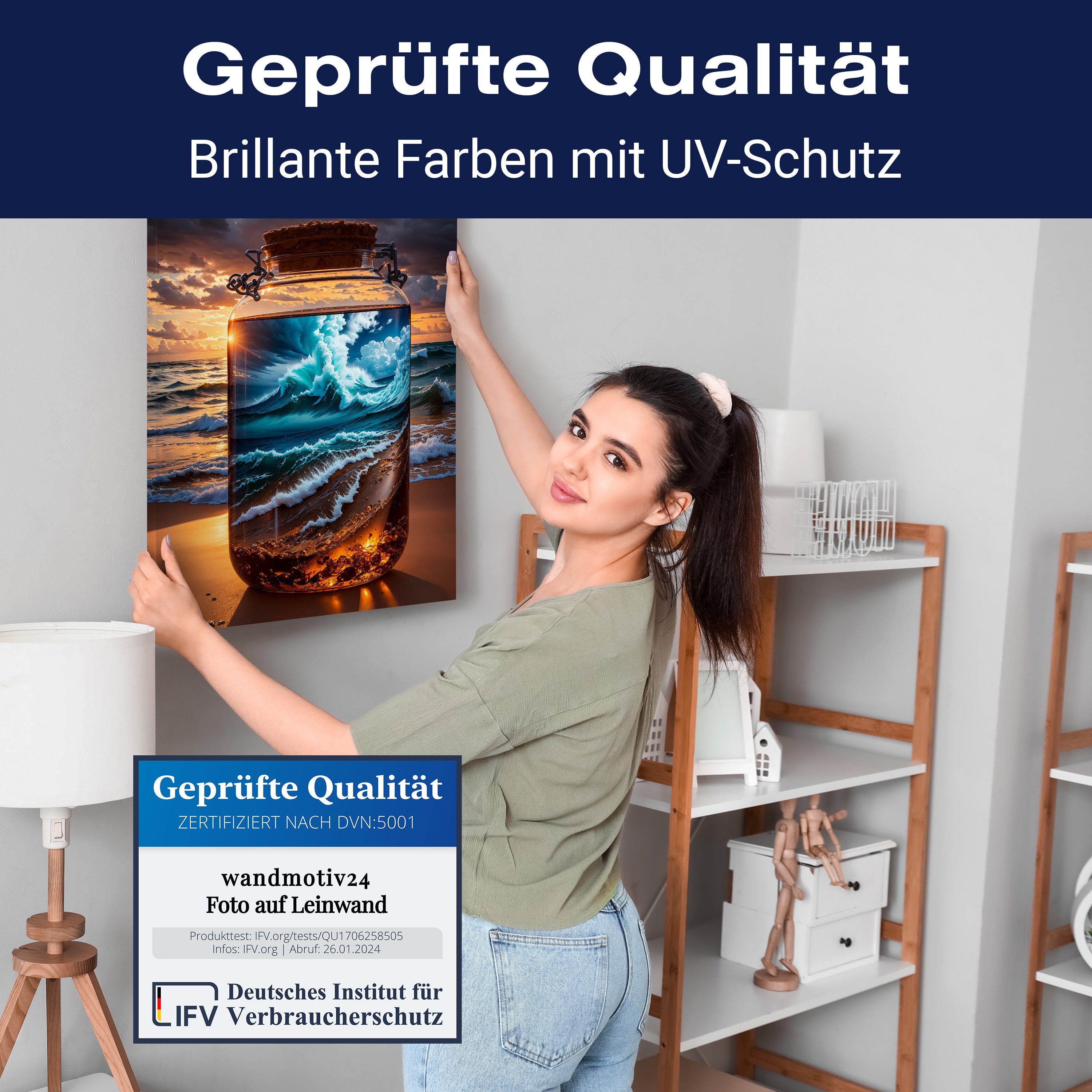 Leinwandbild Meer & Wasser, Flasche, Hochformat M0820 kaufen - Bild 4 Leinwandbild Meer & Wasser, Flasche, Hochformat M0820 kaufen - Bild 4