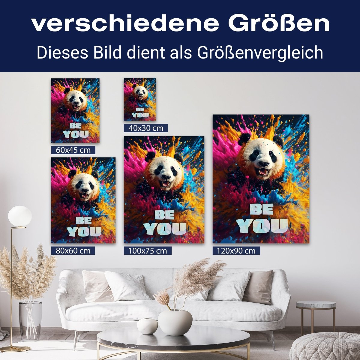 Leinwandbild Spruch Be You, Panda M0825 kaufen - Bild 8 Leinwandbild Spruch Be You, Panda M0825 kaufen - Bild 8