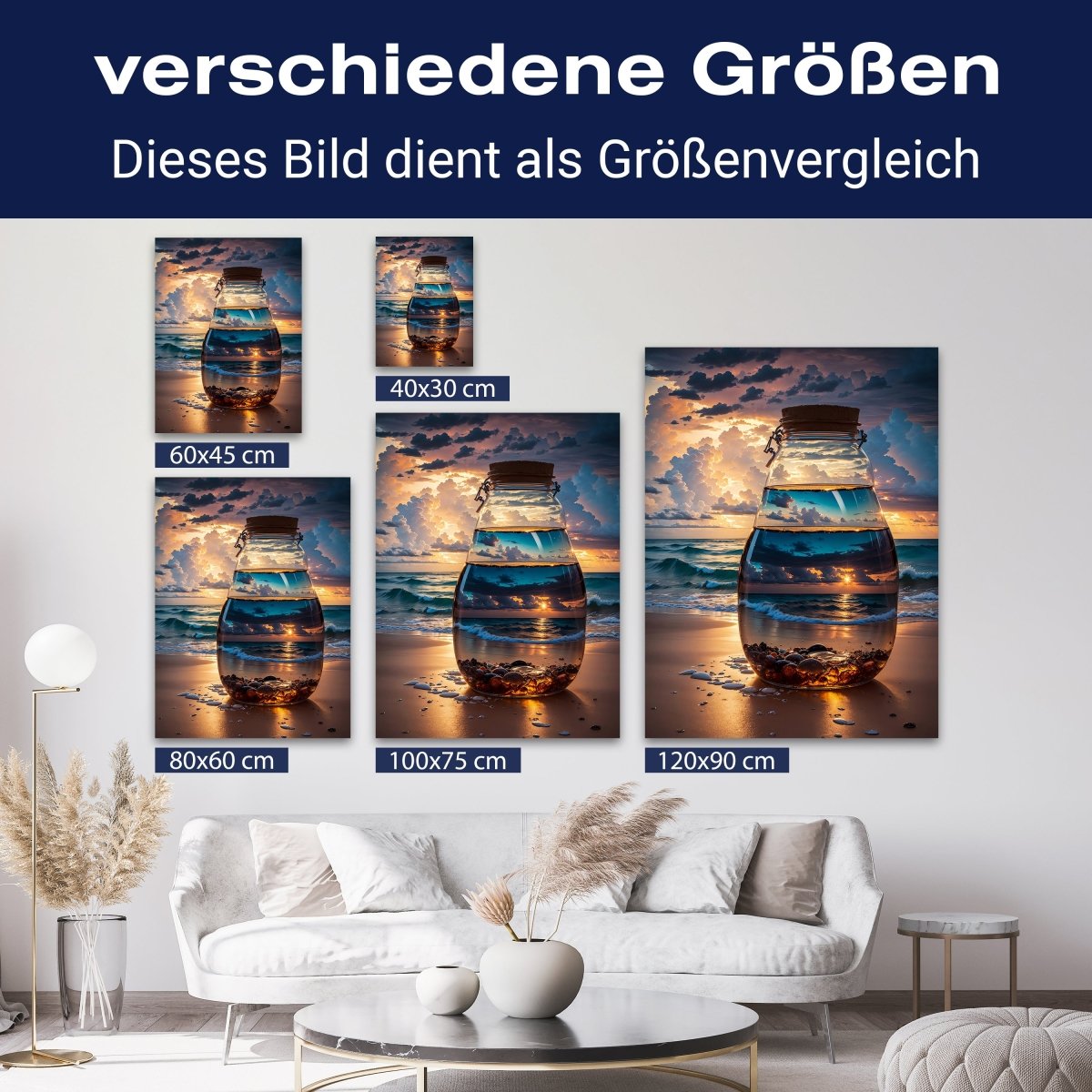 Leinwandbild Meer, Wasser, Flasche M0828 kaufen - Bild 8 Leinwandbild Meer, Wasser, Flasche M0828 kaufen - Bild 8