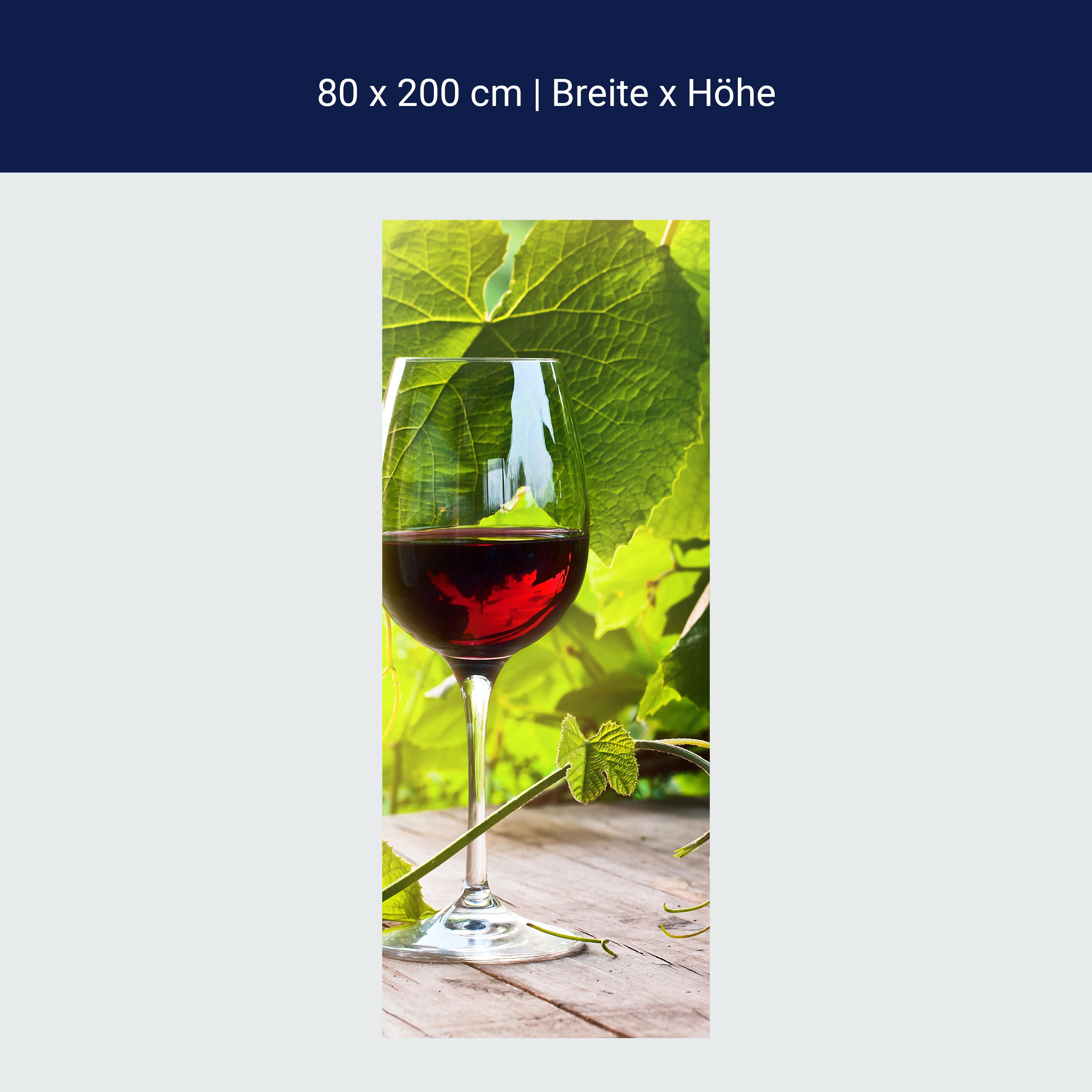 Türtapete Glas mit Rotwein im Weinberg M0830 Türtapete Glas mit Rotwein im Weinberg M0830