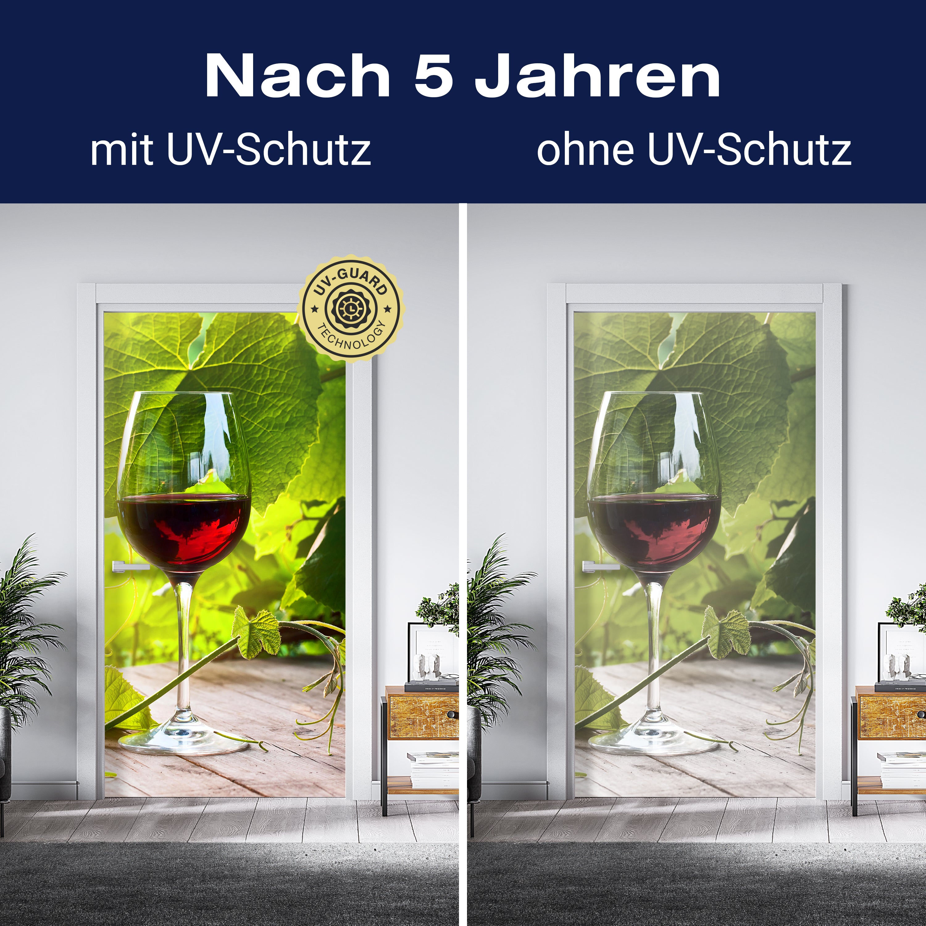 Türtapete Glas mit Rotwein im Weinberg M0830 - Bild 4 Türtapete Glas mit Rotwein im Weinberg M0830 - Bild 4