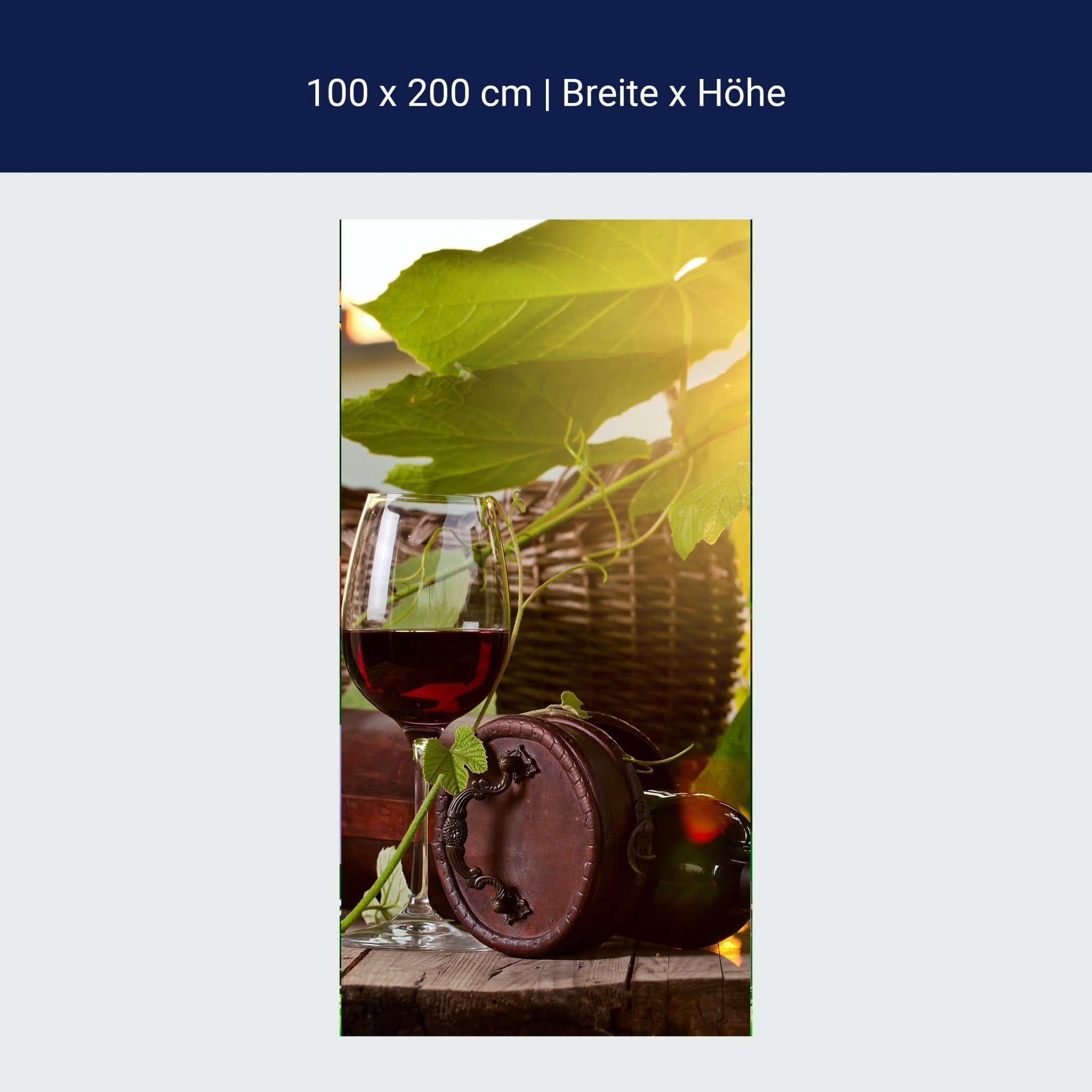 Türtapete Flasche und Glas mit Rotwein M0831 Türtapete Flasche und Glas mit Rotwein M0831