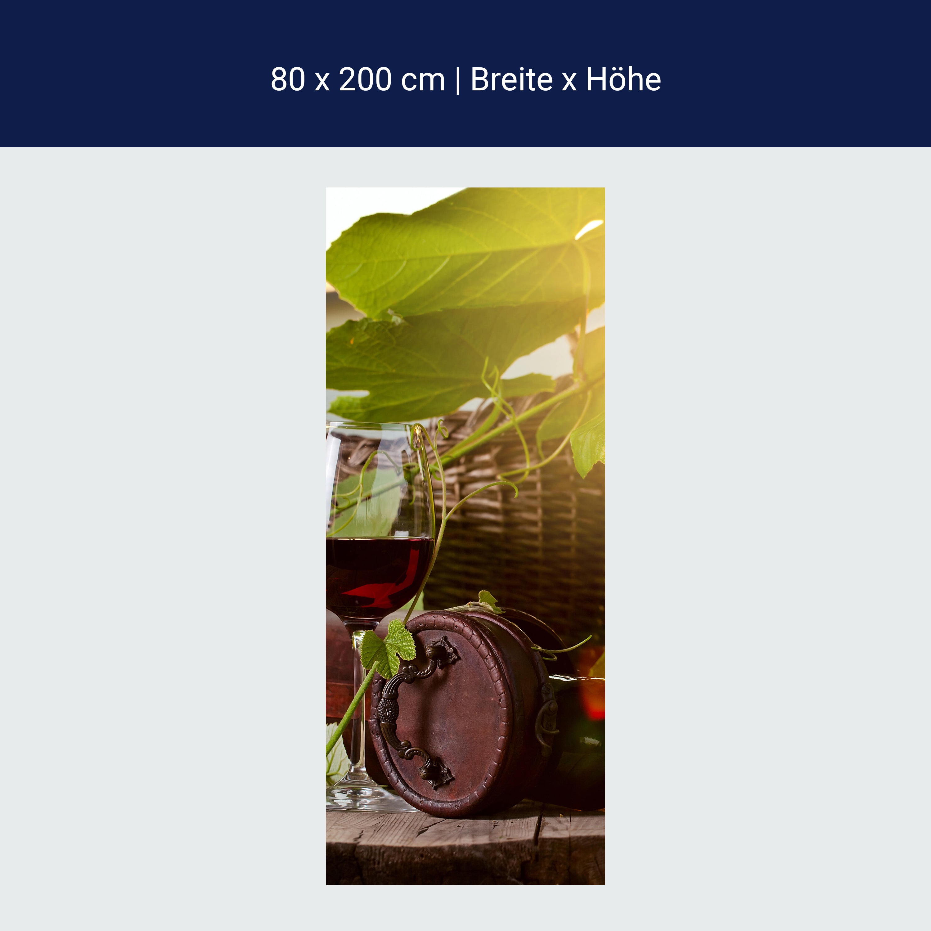 Türtapete Flasche und Glas mit Rotwein M0831 Türtapete Flasche und Glas mit Rotwein M0831