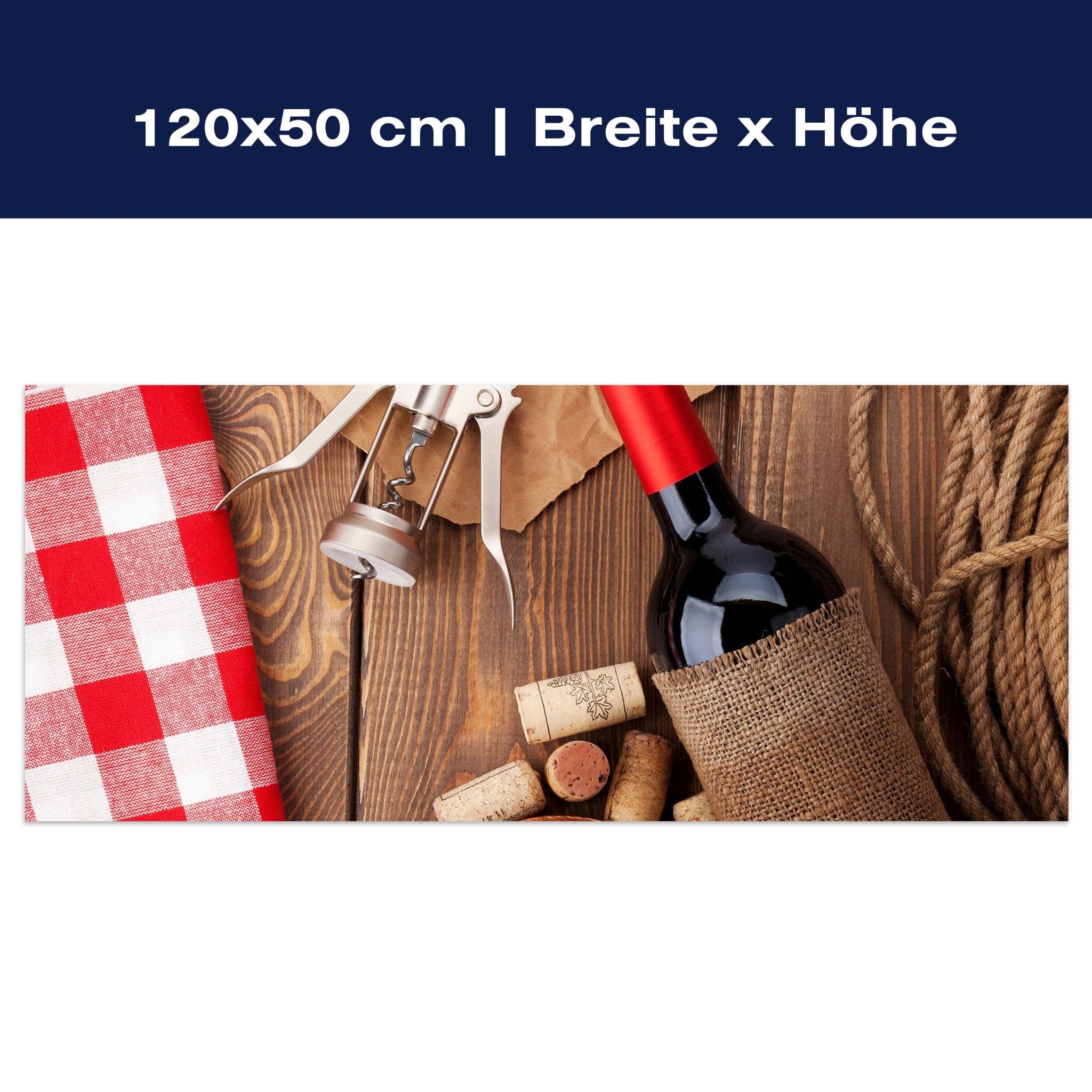 Leinwandbild Rotweinflasche, Schüssel mit Korken und Korkenzieher M0832 Leinwandbild Rotweinflasche, Schüssel mit Korken und Korkenzieher M0832