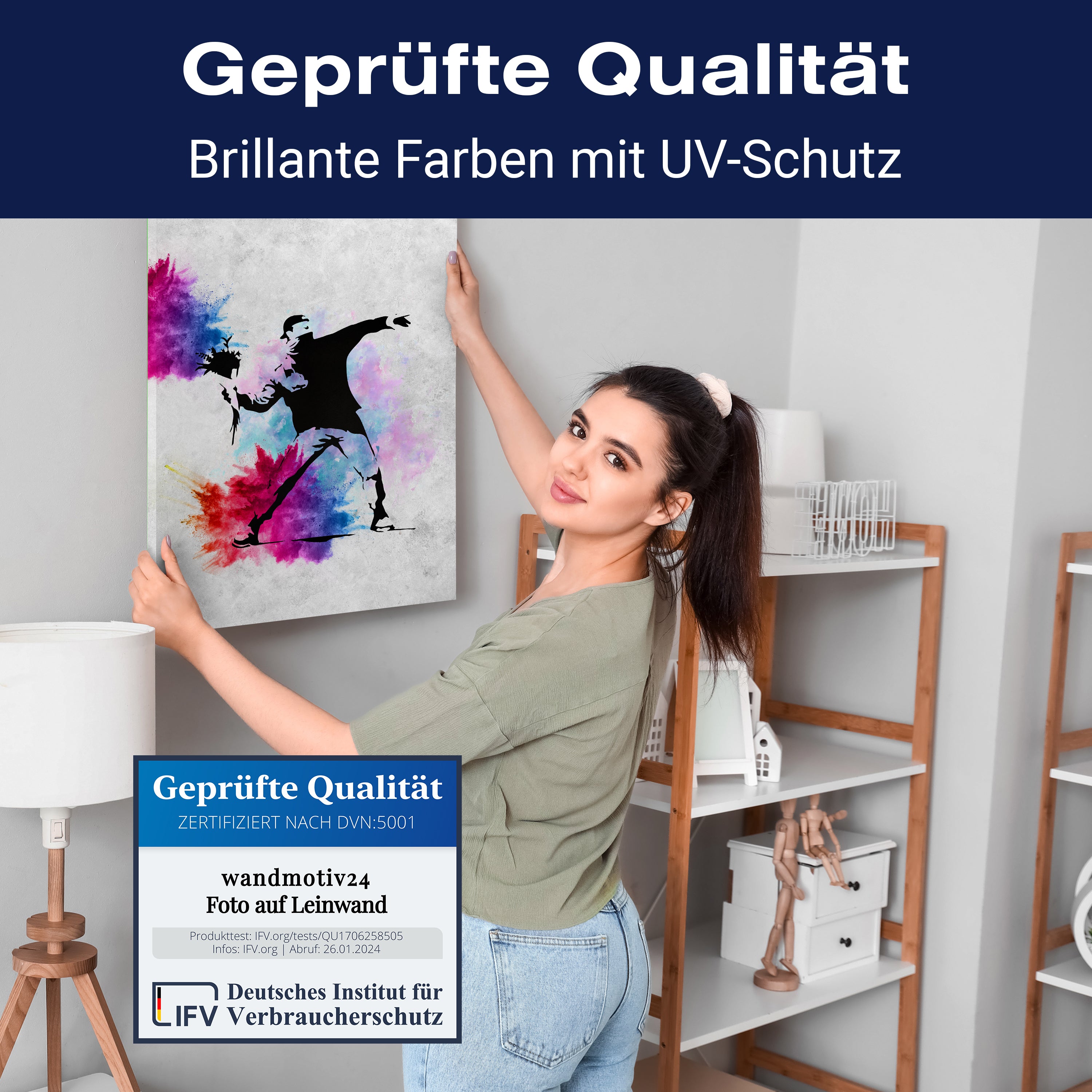 Leinwandbild Banksy Street Art M0833 kaufen - Bild 4 Leinwandbild Banksy Street Art M0833 kaufen - Bild 4