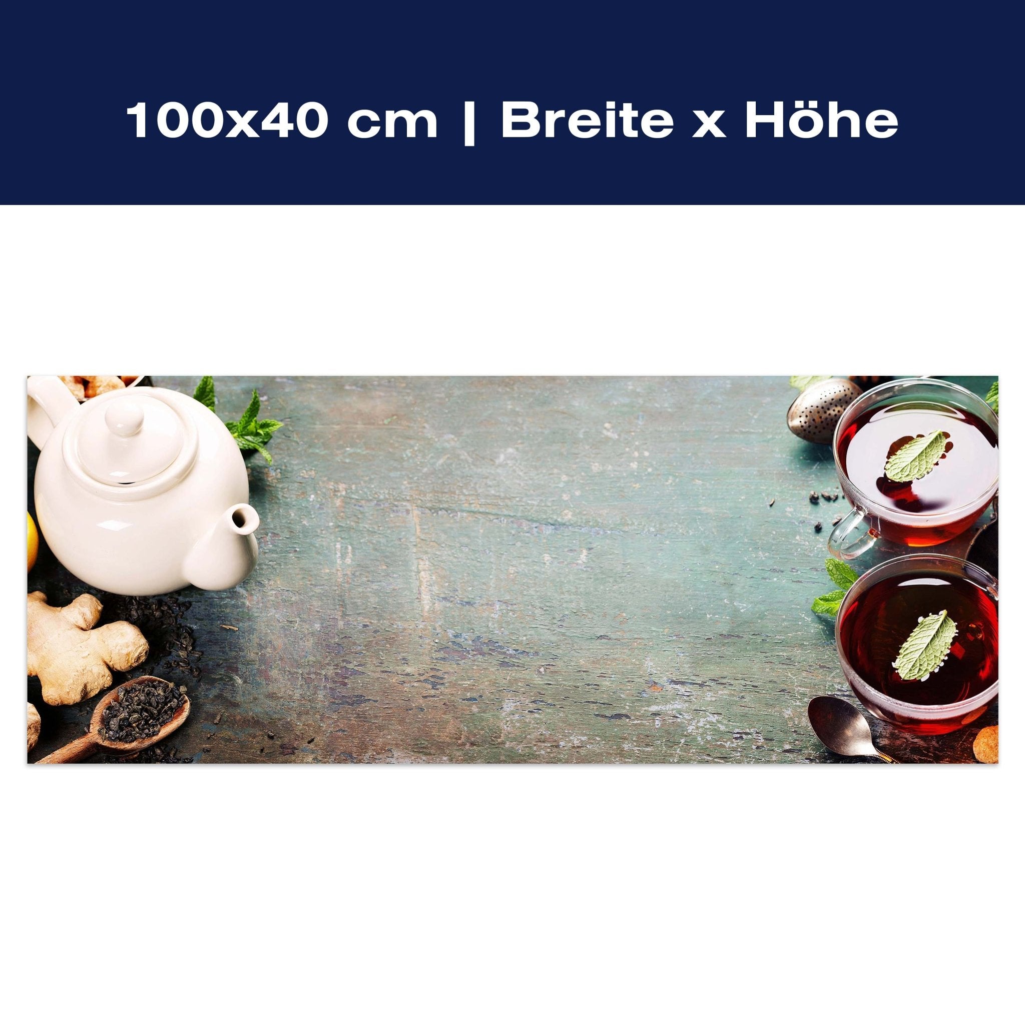 Leinwandbild Tee mit Minze, Ingwer und Zitrone M0834 Leinwandbild Tee mit Minze, Ingwer und Zitrone M0834