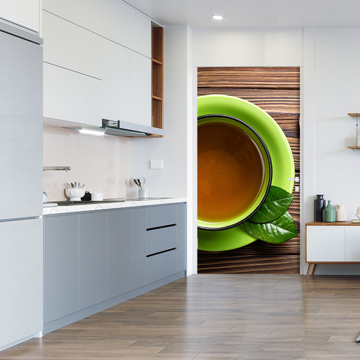 Türtapete Draufsicht auf eine Teetasse M0841 - Bild 1 Türtapete Draufsicht auf eine Teetasse M0841 - Bild 1