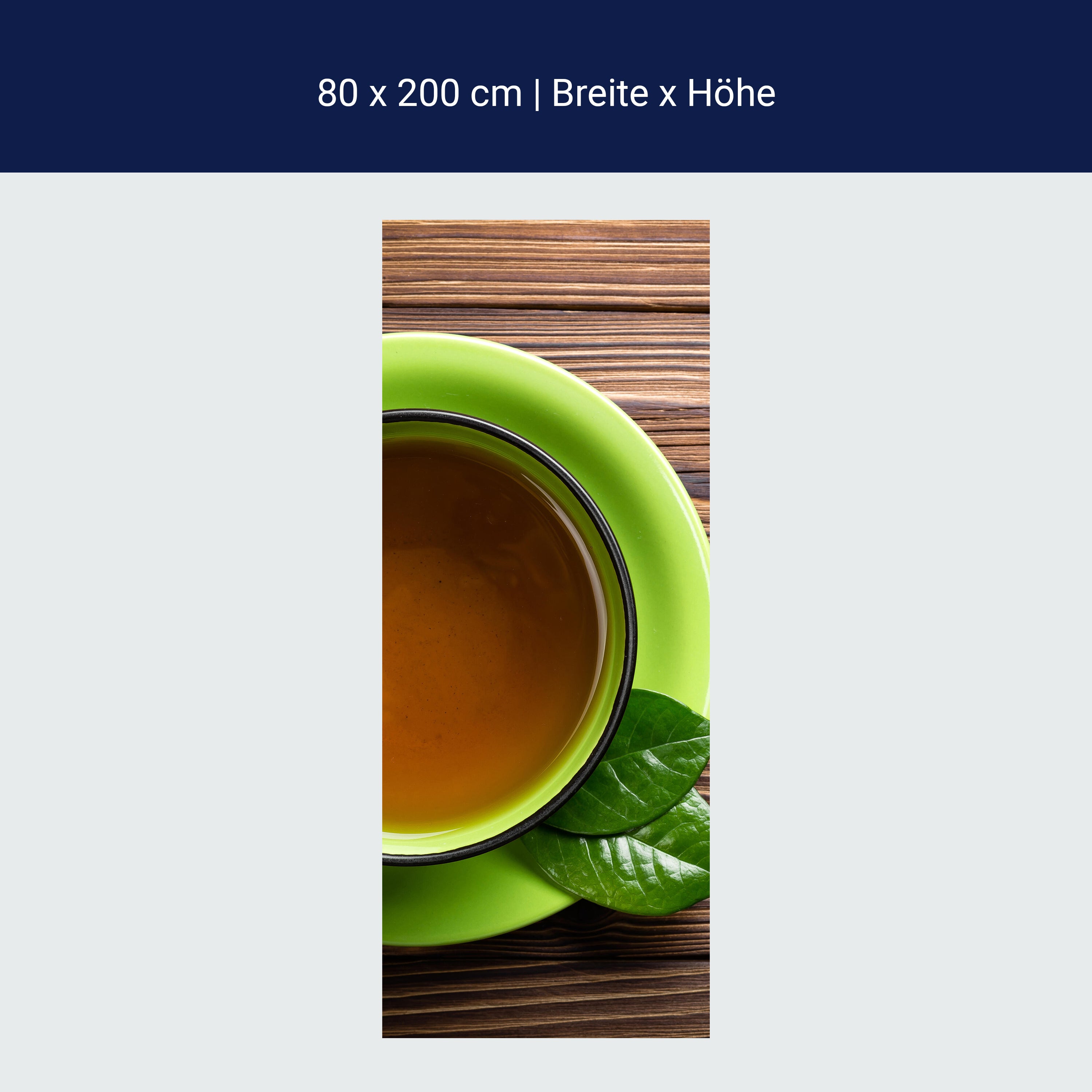 Türtapete Draufsicht auf eine Teetasse M0841 Türtapete Draufsicht auf eine Teetasse M0841