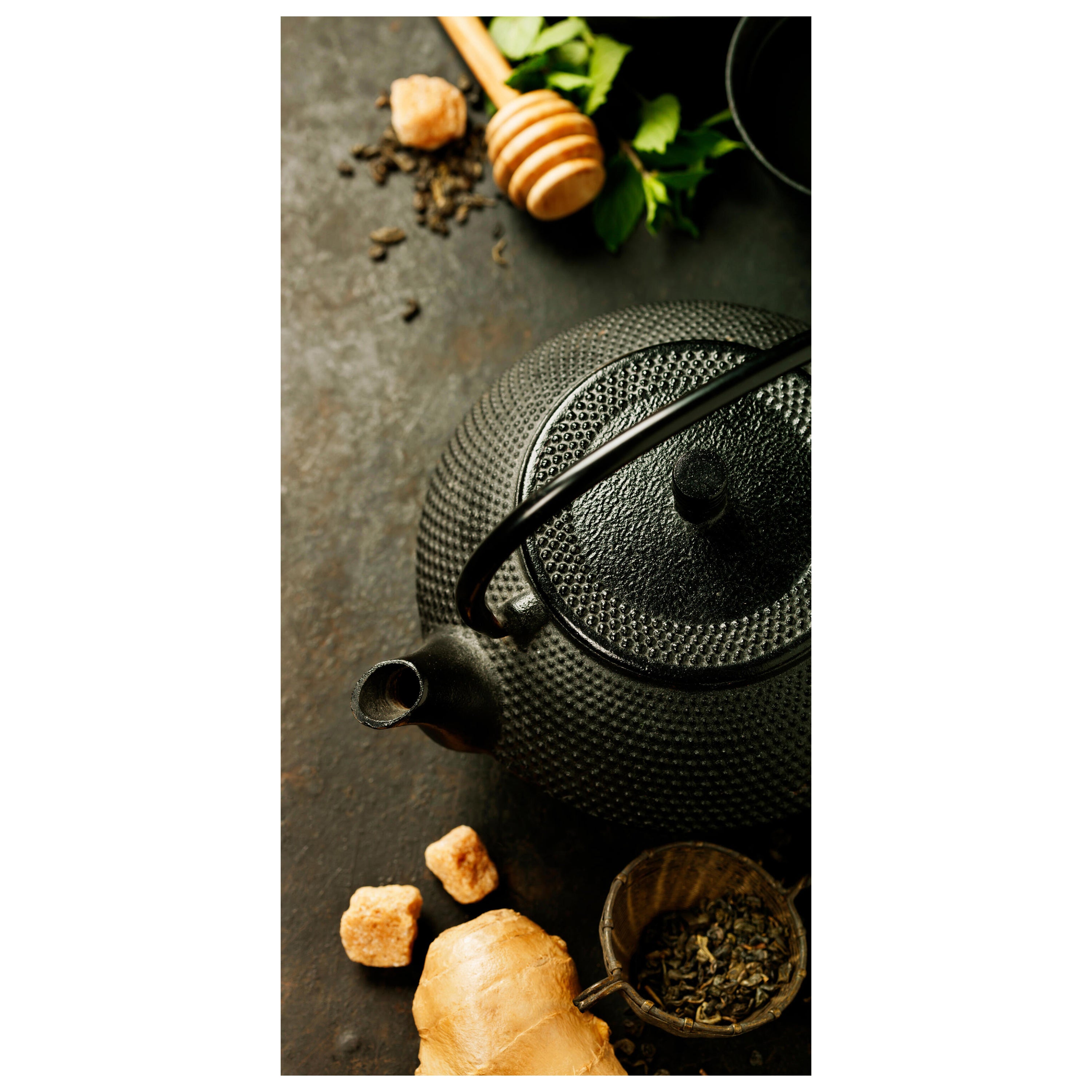 Türtapete Rustikale Teekanne mit Ingwer und Minze M0846 - Bild 2 Türtapete Rustikale Teekanne mit Ingwer und Minze M0846 - Bild 2