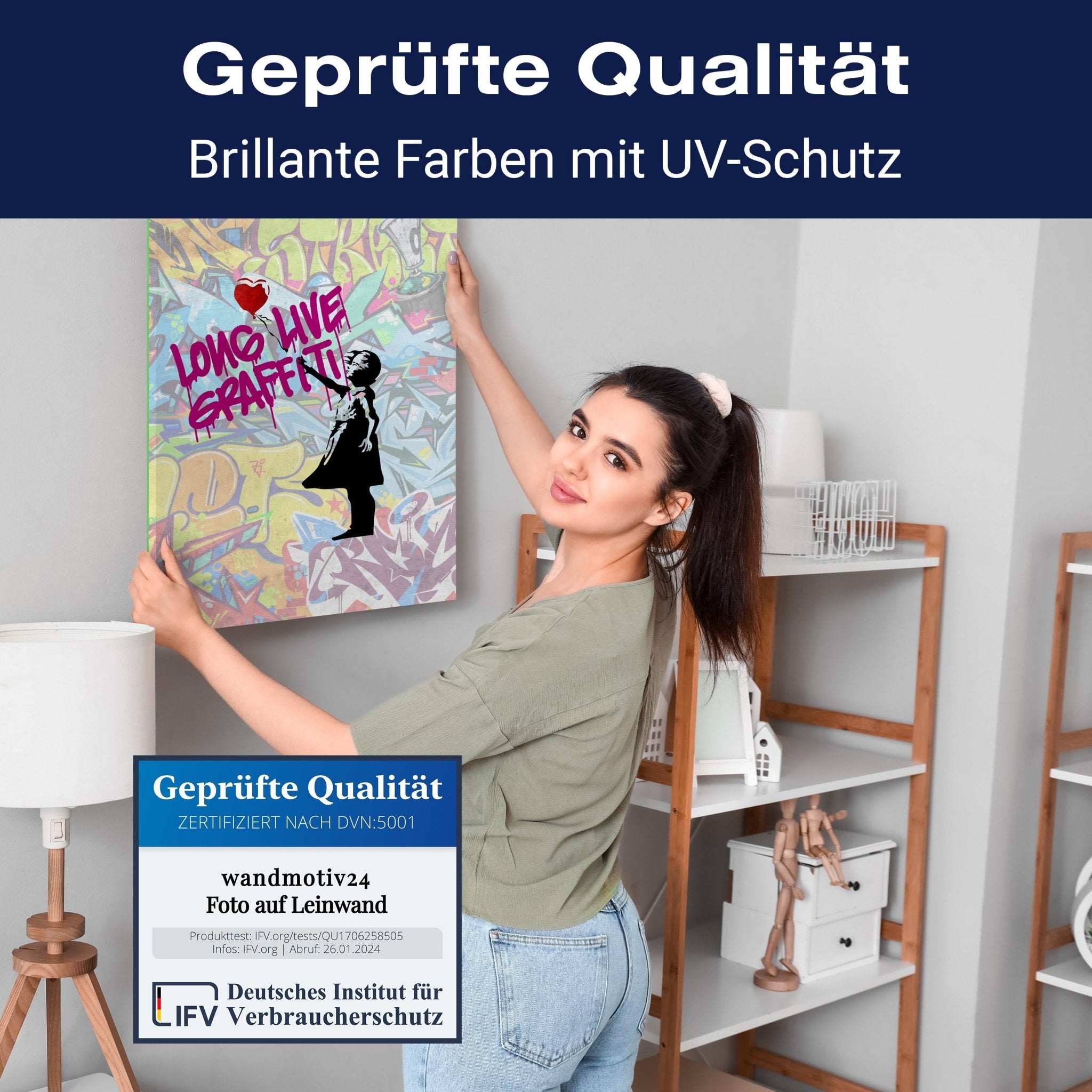 Leinwandbild Banksy Street Art M0850 kaufen - Bild 4 Leinwandbild Banksy Street Art M0850 kaufen - Bild 4