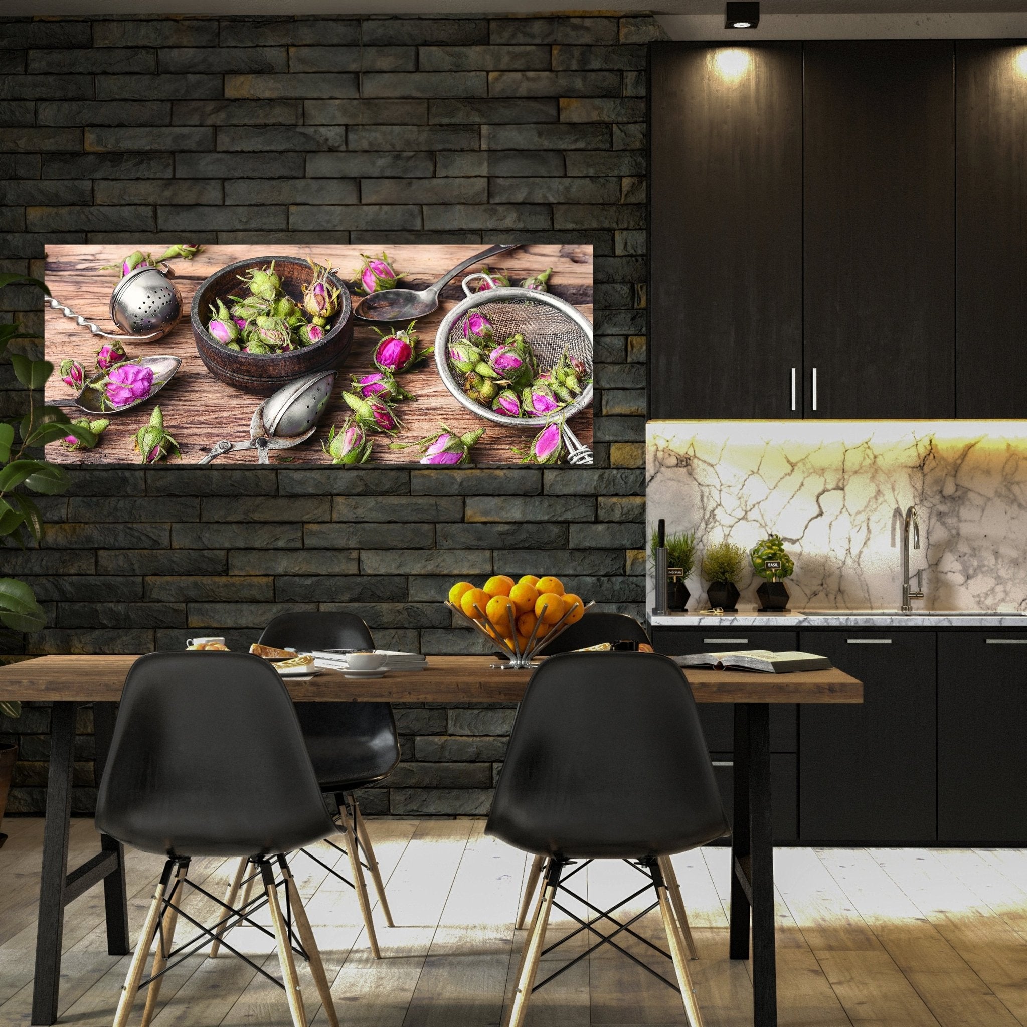 Leinwandbild Teesieb und Rosenknospen M0851 kaufen - Bild 3 Leinwandbild Teesieb und Rosenknospen M0851 kaufen - Bild 3