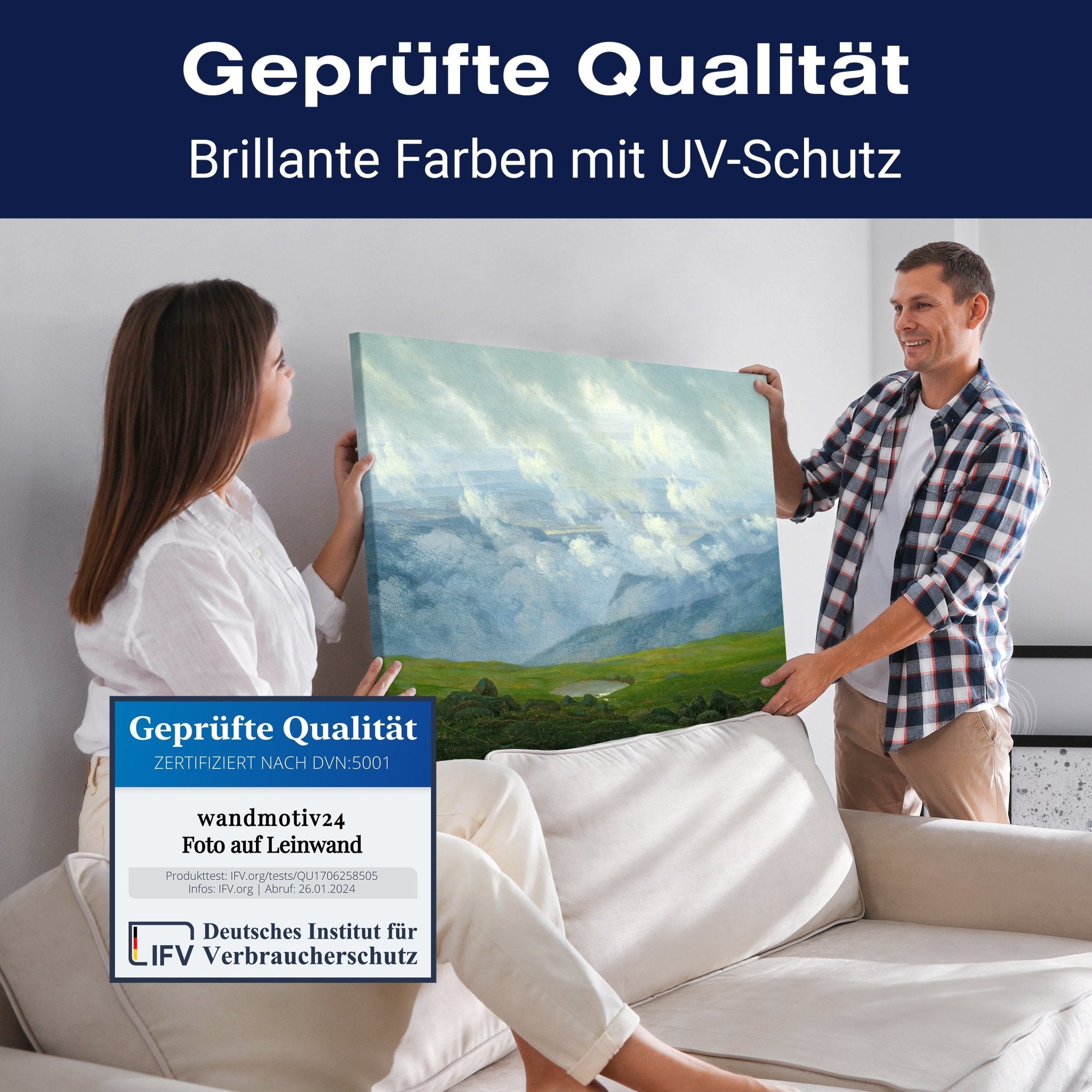 Leinwandbild Himmel über den Bergen Caspar David Friedrich M0852 kaufen - Bild 4 Leinwandbild Himmel über den Bergen Caspar David Friedrich M0852 kaufen - Bild 4