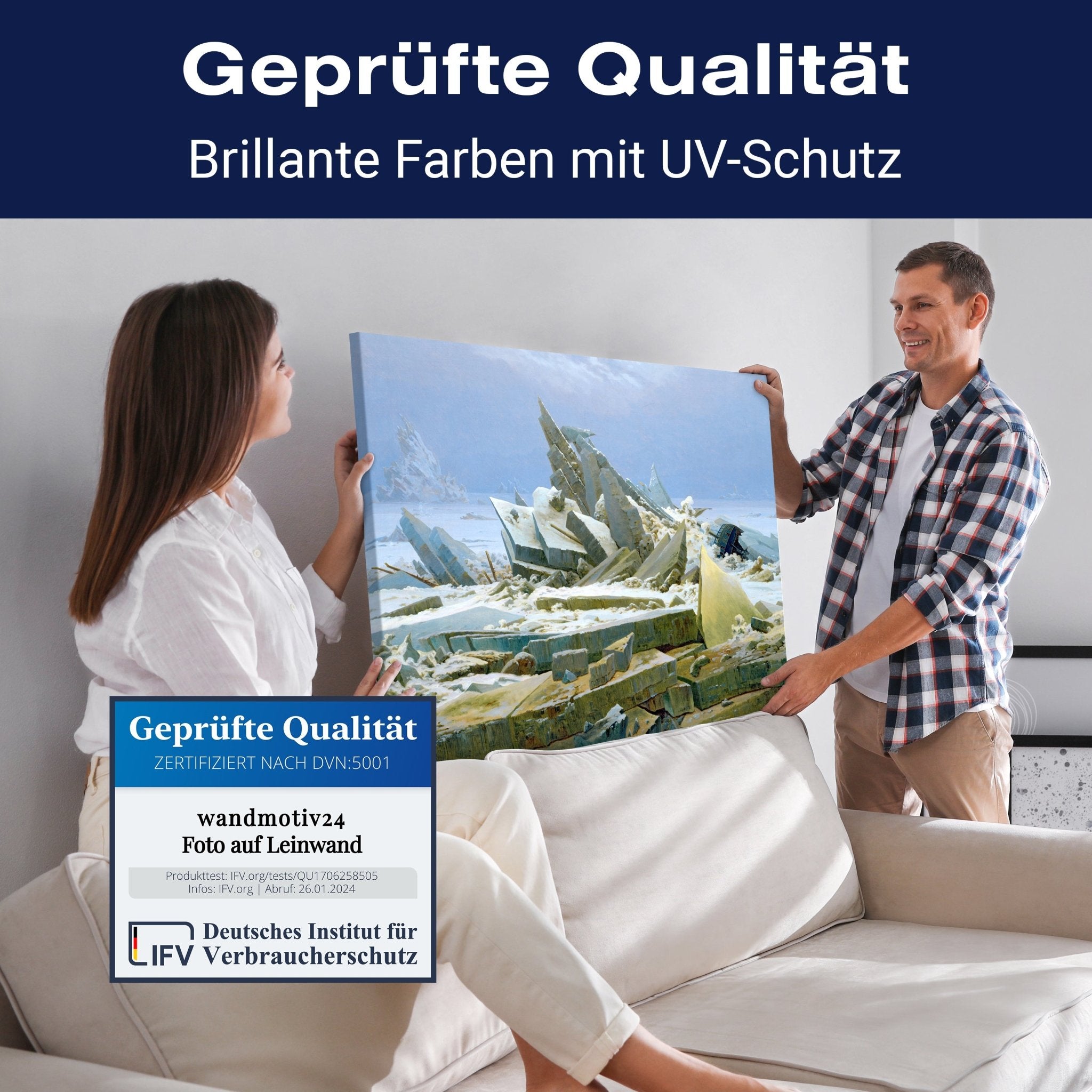 Leinwandbild Eislandschaft Caspar David Friedrich M0853 kaufen - Bild 4 Leinwandbild Eislandschaft Caspar David Friedrich M0853 kaufen - Bild 4