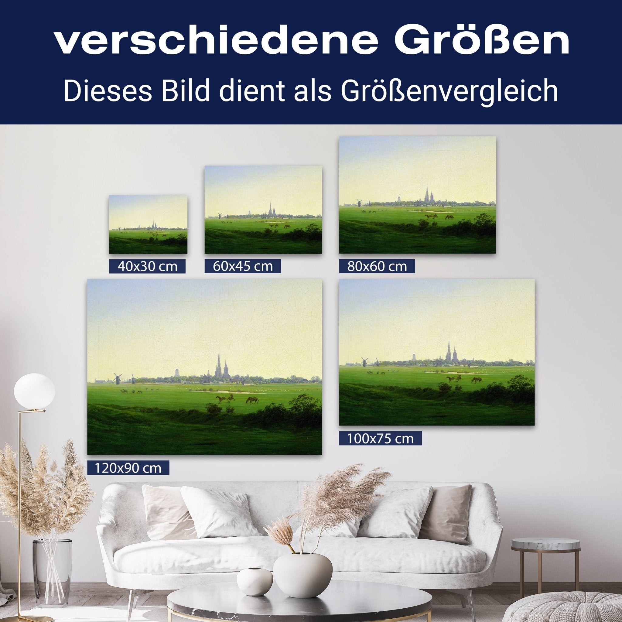 Leinwandbild Greifswalder Weiden Caspar David Friedrich M0854 kaufen - Bild 8 Leinwandbild Greifswalder Weiden Caspar David Friedrich M0854 kaufen - Bild 8