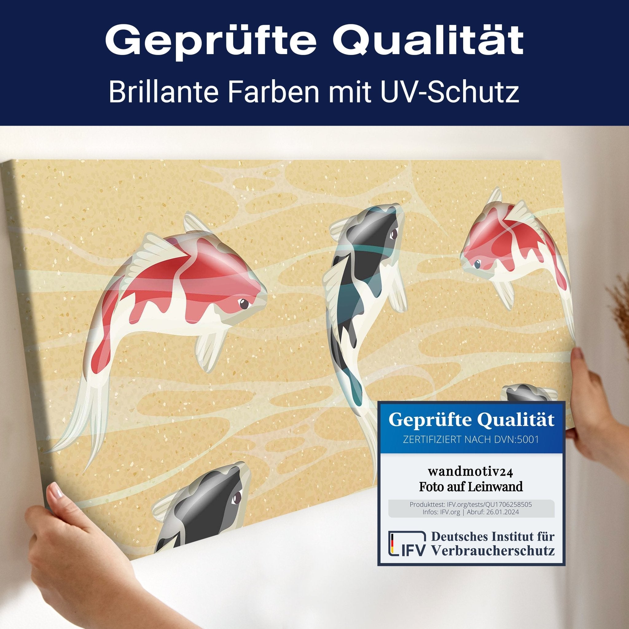 Leinwandbild japanische koi fische M0860 kaufen - Bild 4 Leinwandbild japanische koi fische M0860 kaufen - Bild 4