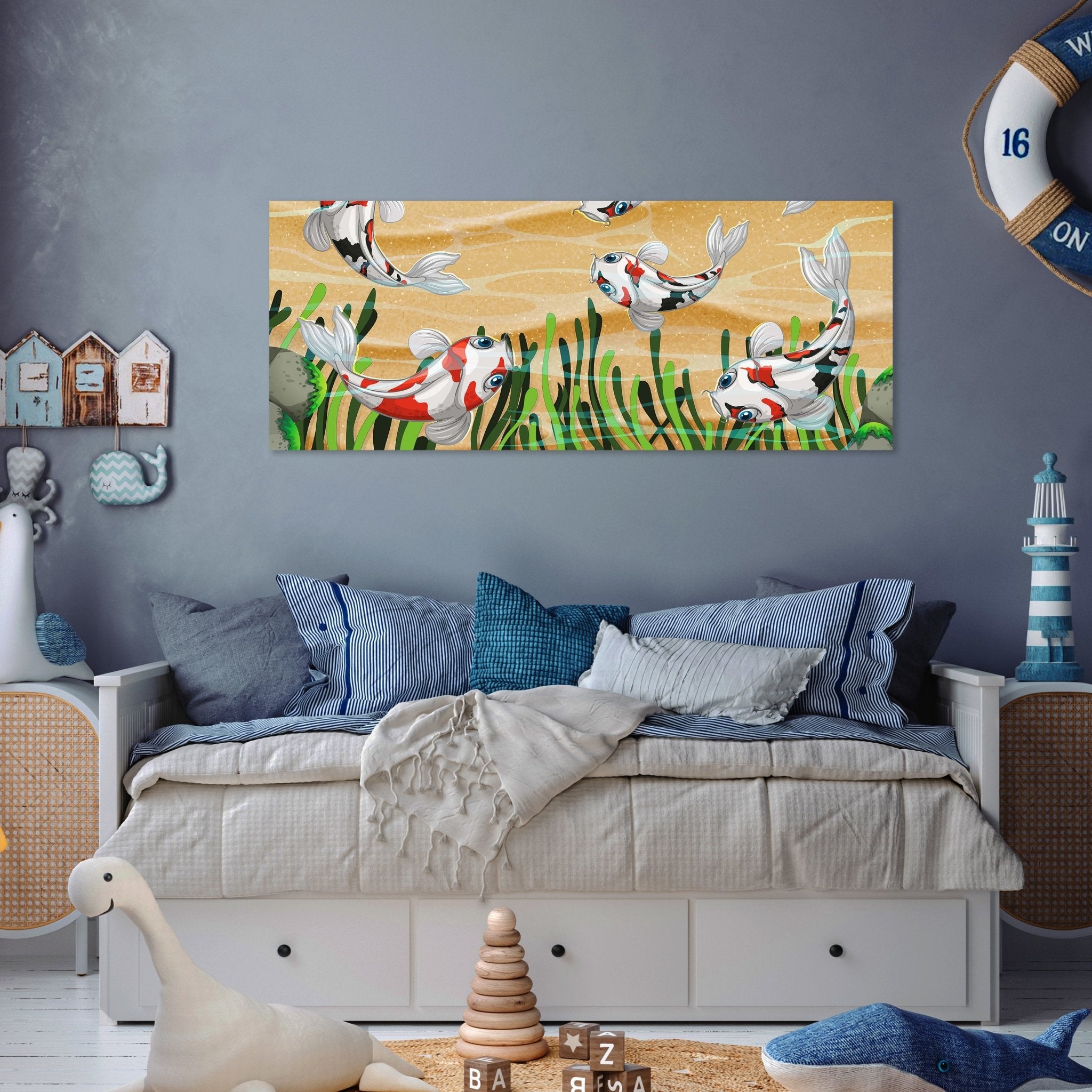 Leinwandbild Koi Fische in einem Teich M0861 kaufen - Bild 3 Leinwandbild Koi Fische in einem Teich M0861 kaufen - Bild 3