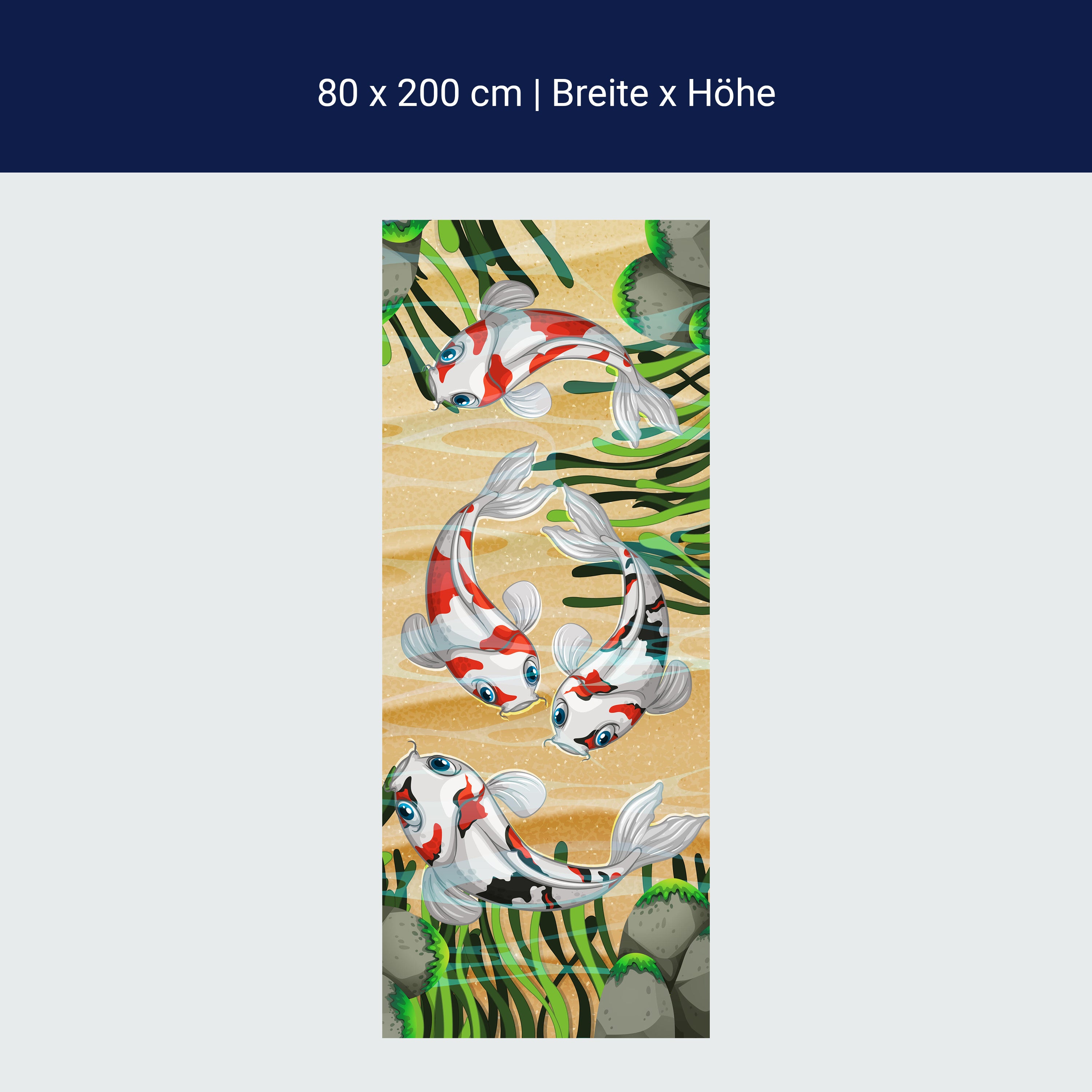 Türtapete Koi Fische in einem Teich M0861 Türtapete Koi Fische in einem Teich M0861