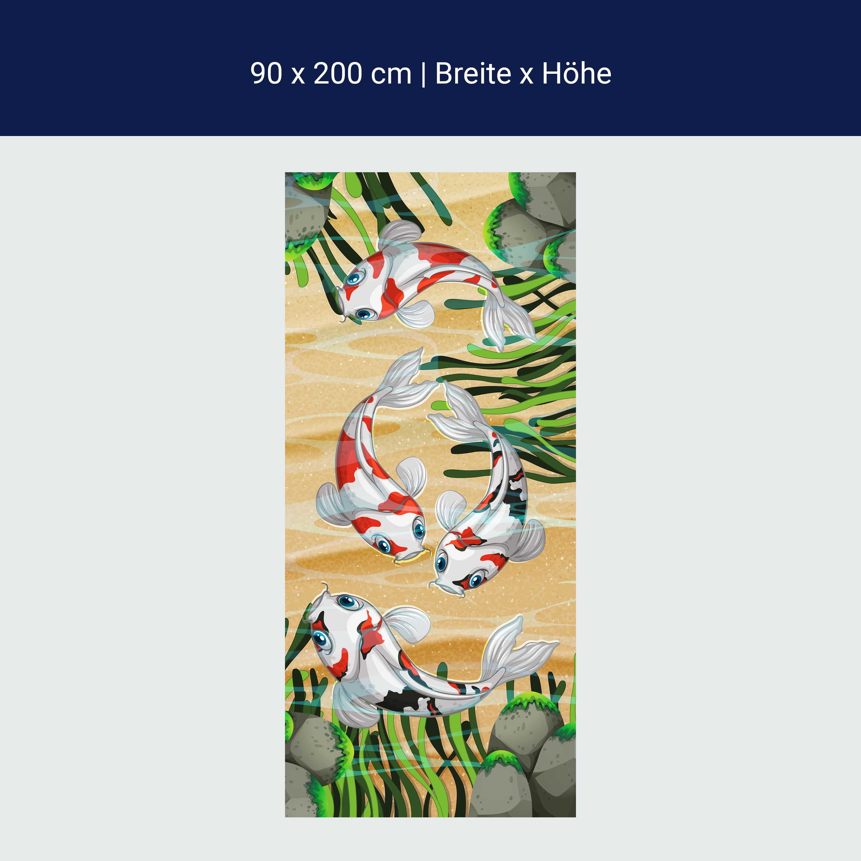 Türtapete Koi Fische in einem Teich M0861 Türtapete Koi Fische in einem Teich M0861